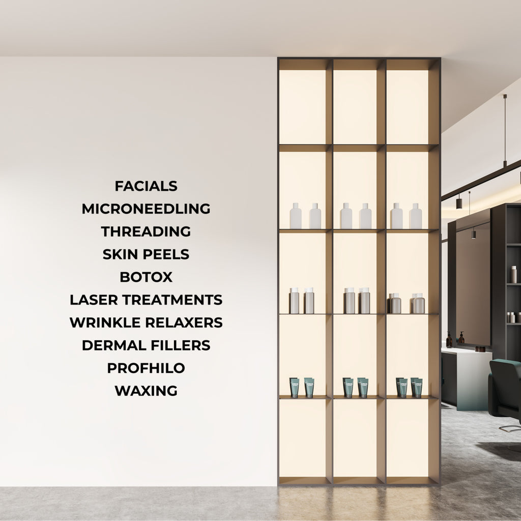 Custom Business Window Decal | Services List Basic | Vinyl Decal for Salon, Spa, Esthetics, Boutique, Shop, Restaurant, Medical Office