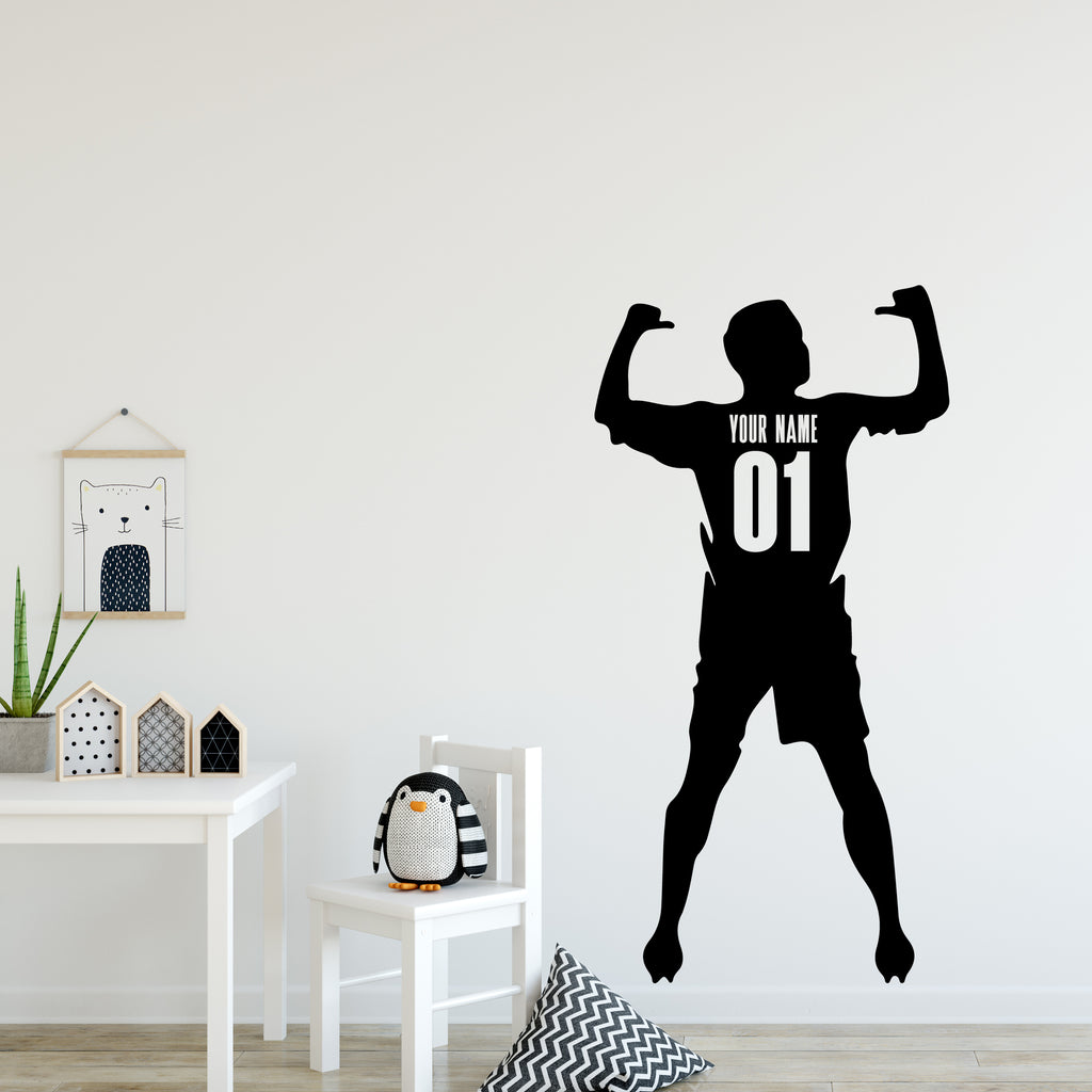 Customisable football shirt - Custom cut wall or window decal graphic