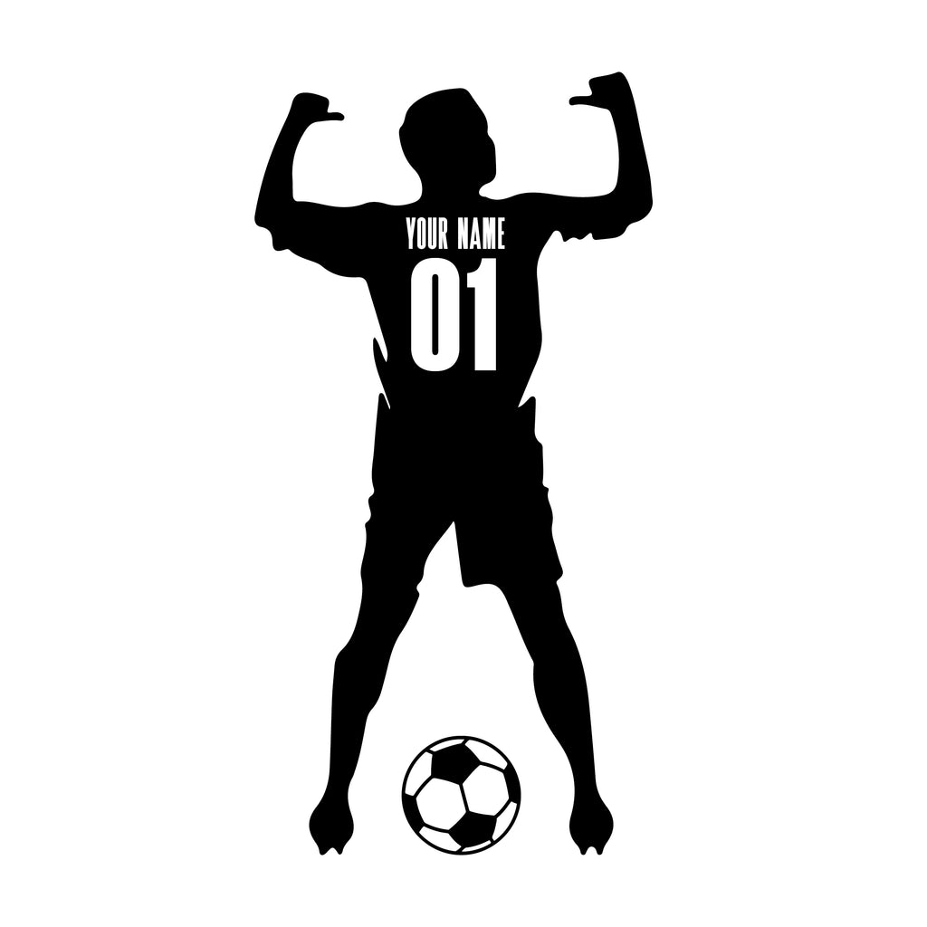 Customisable football shirt - Custom cut wall or window decal graphic