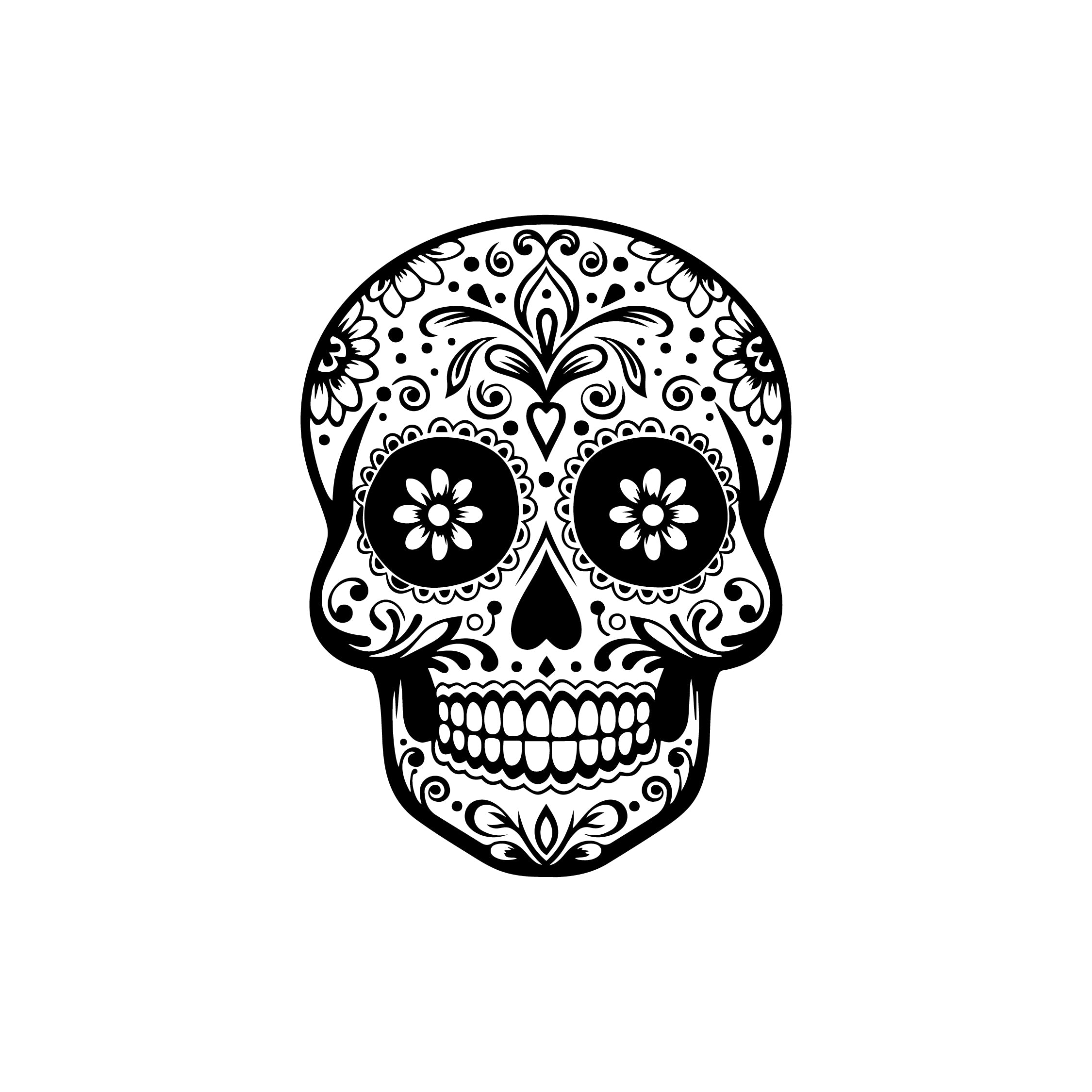 Day of the dead skull - Wall decal sticker