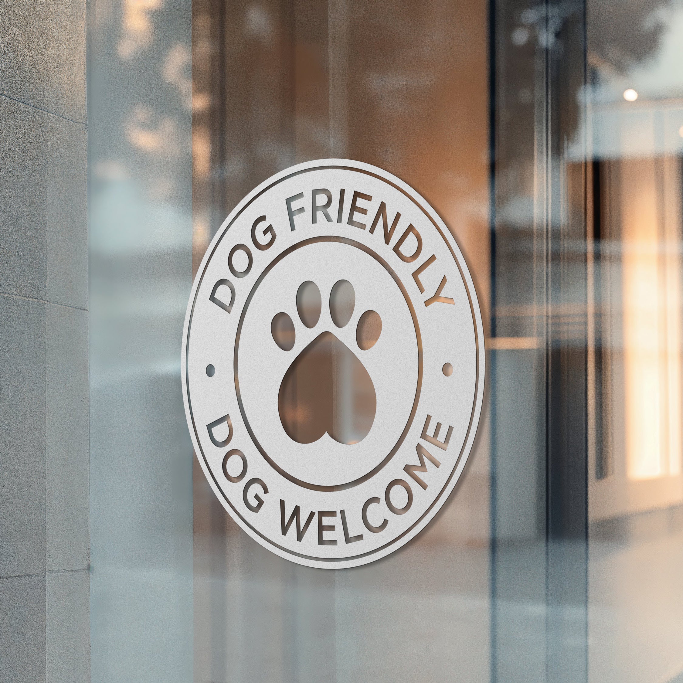 Dog Friendly Window Decal – Vinyl Sticker for Shops, Retailers, Cafes & Pet-Friendly Homes