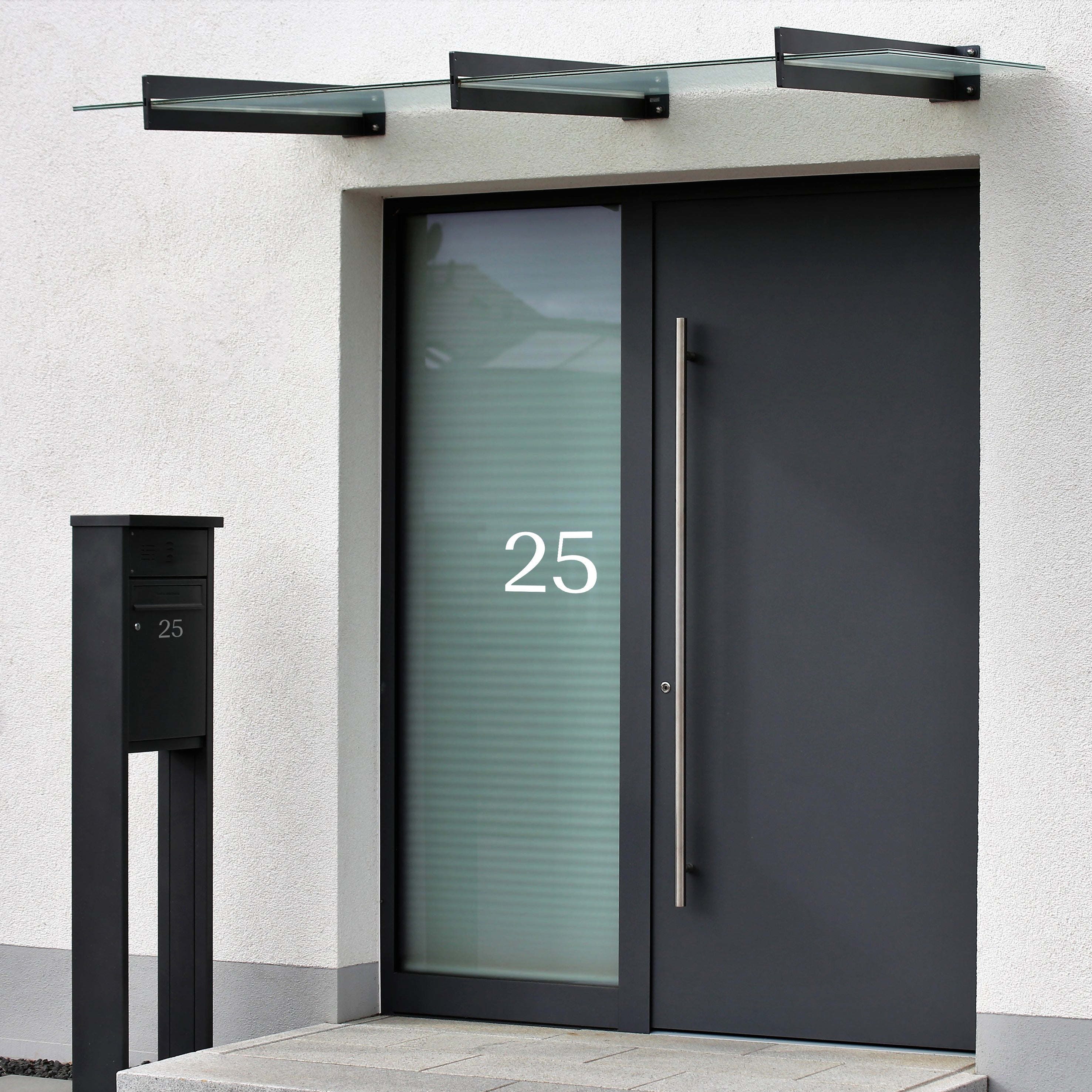 Front Door Number Vinyl Decal – Custom House Number Sticker in 4 Styles & 3 Sizes