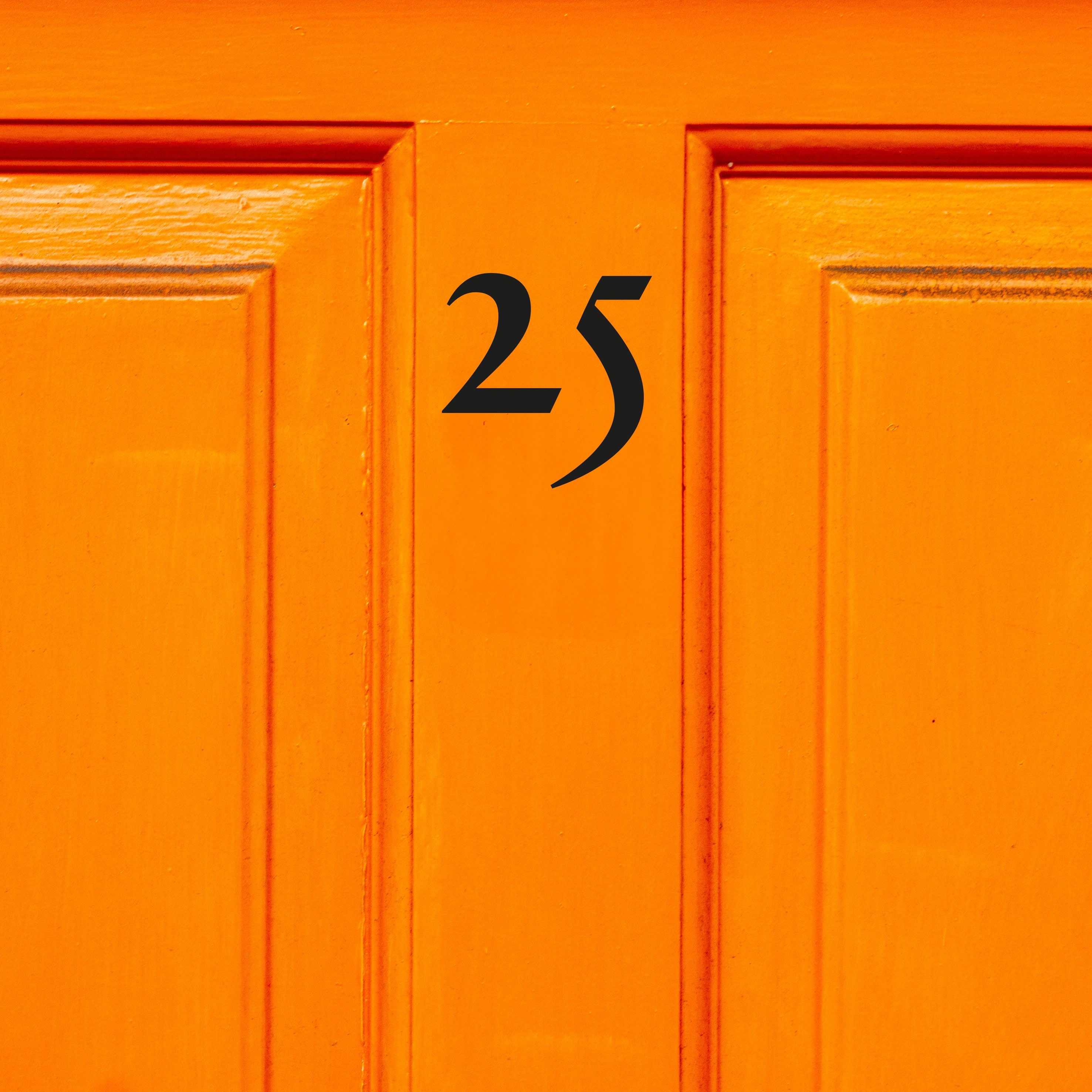 Front Door Number Vinyl Decal – Custom House Number Sticker in 4 Styles & 3 Sizes