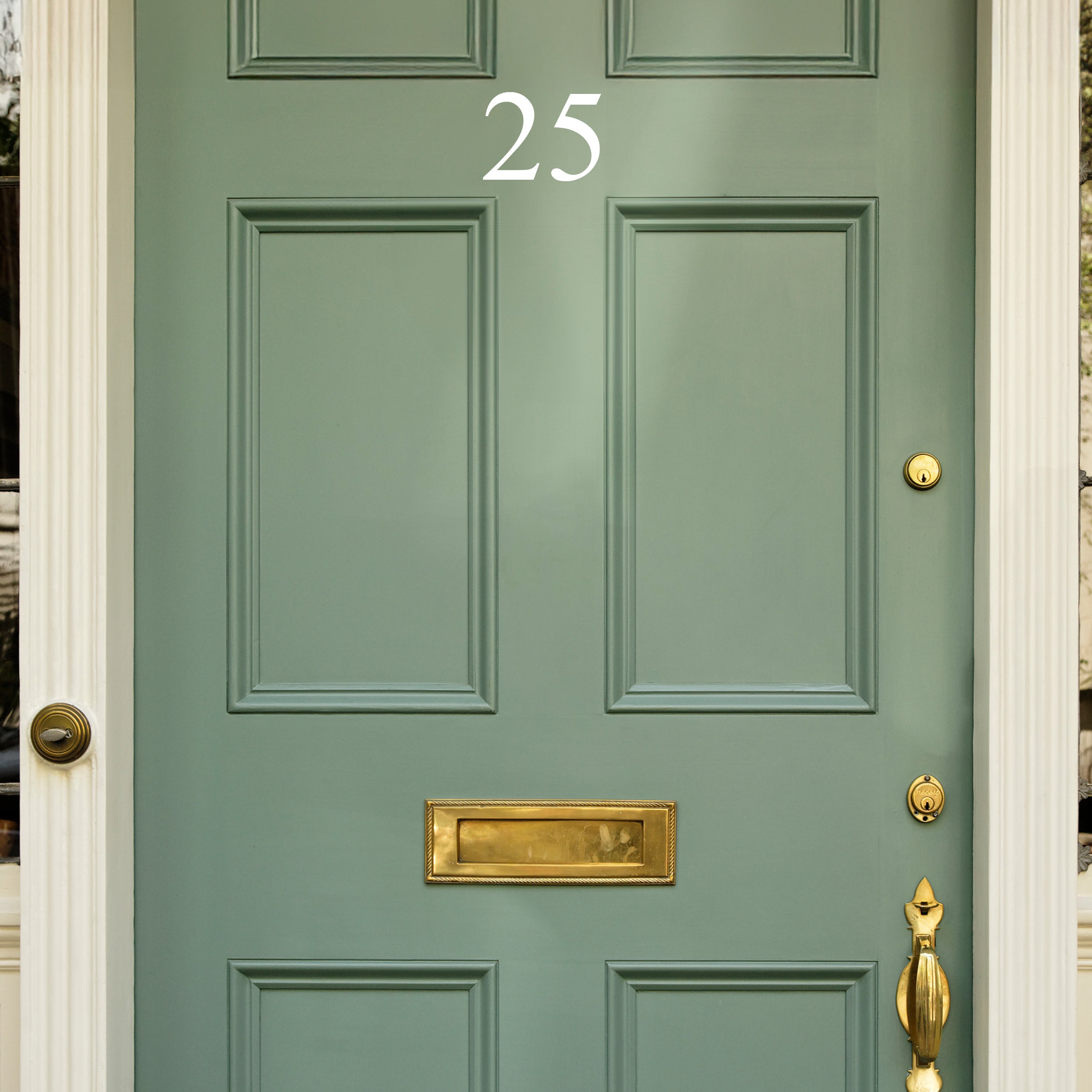 Front Door Number Vinyl Decal – Custom House Number Sticker in 4 Styles & 3 Sizes