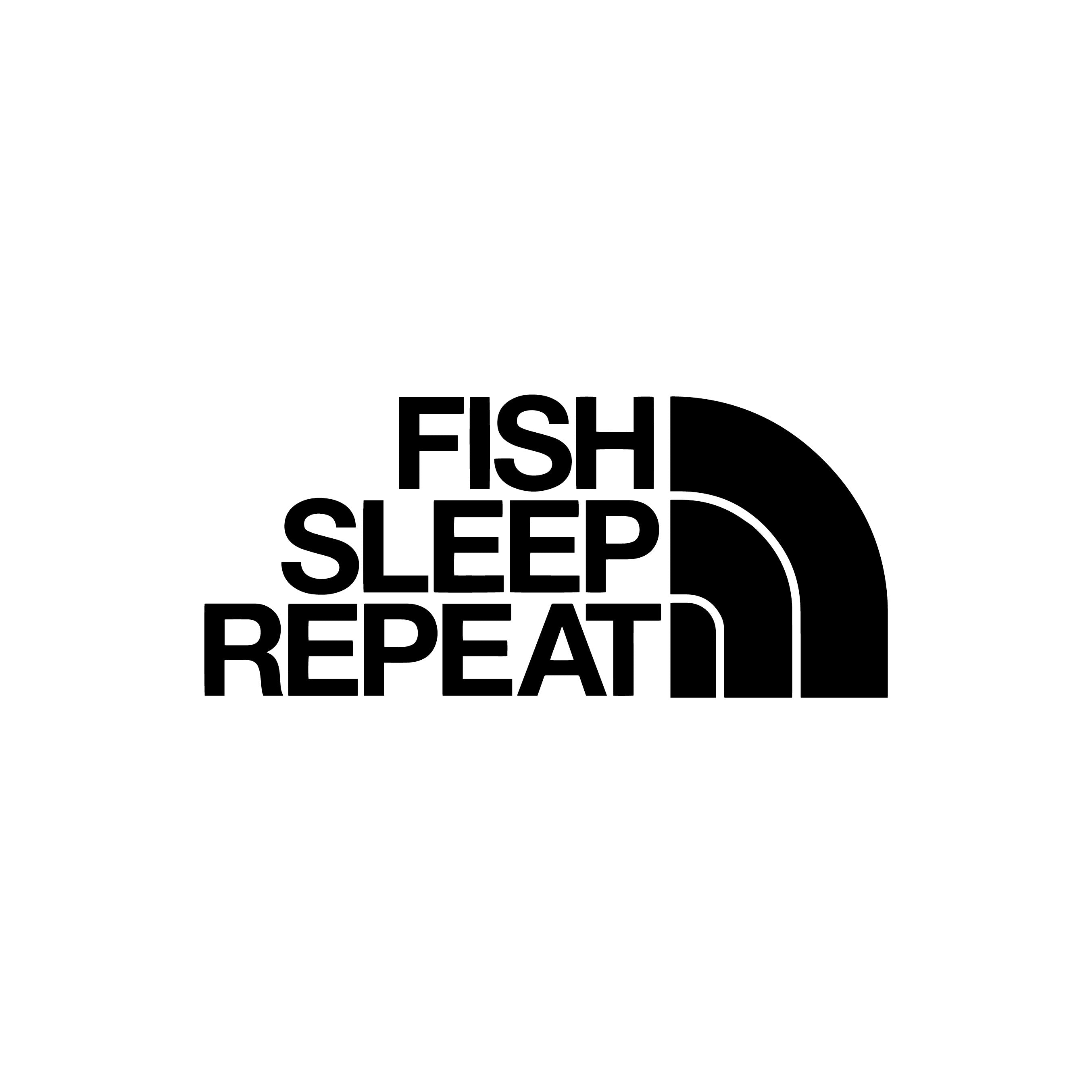 Eat Sleep Fish Decal