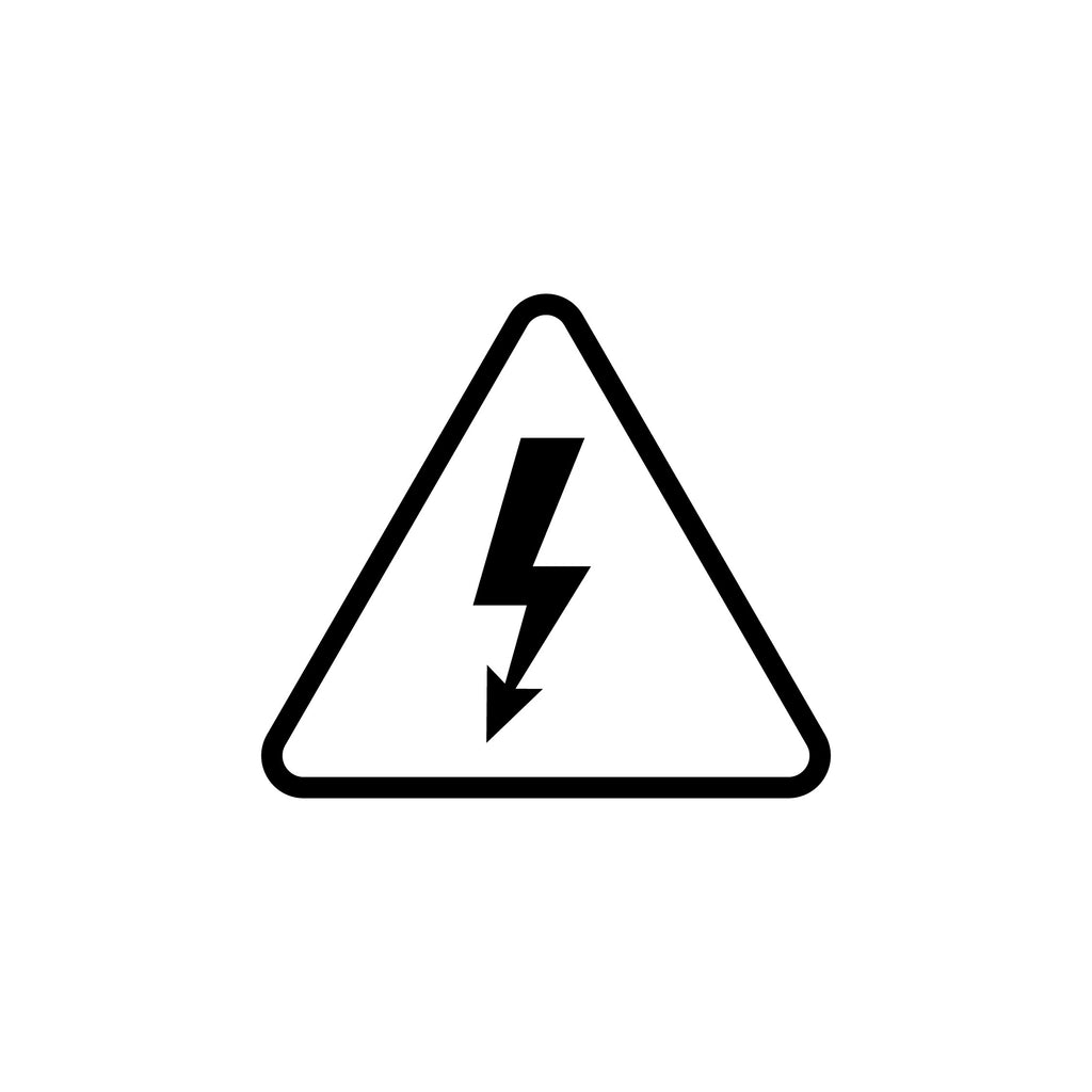 Electric Hazard Warning Sign Vinyl Decal – Triangle Bolt Symbol Sticker for Electrical Safety & Danger Zones