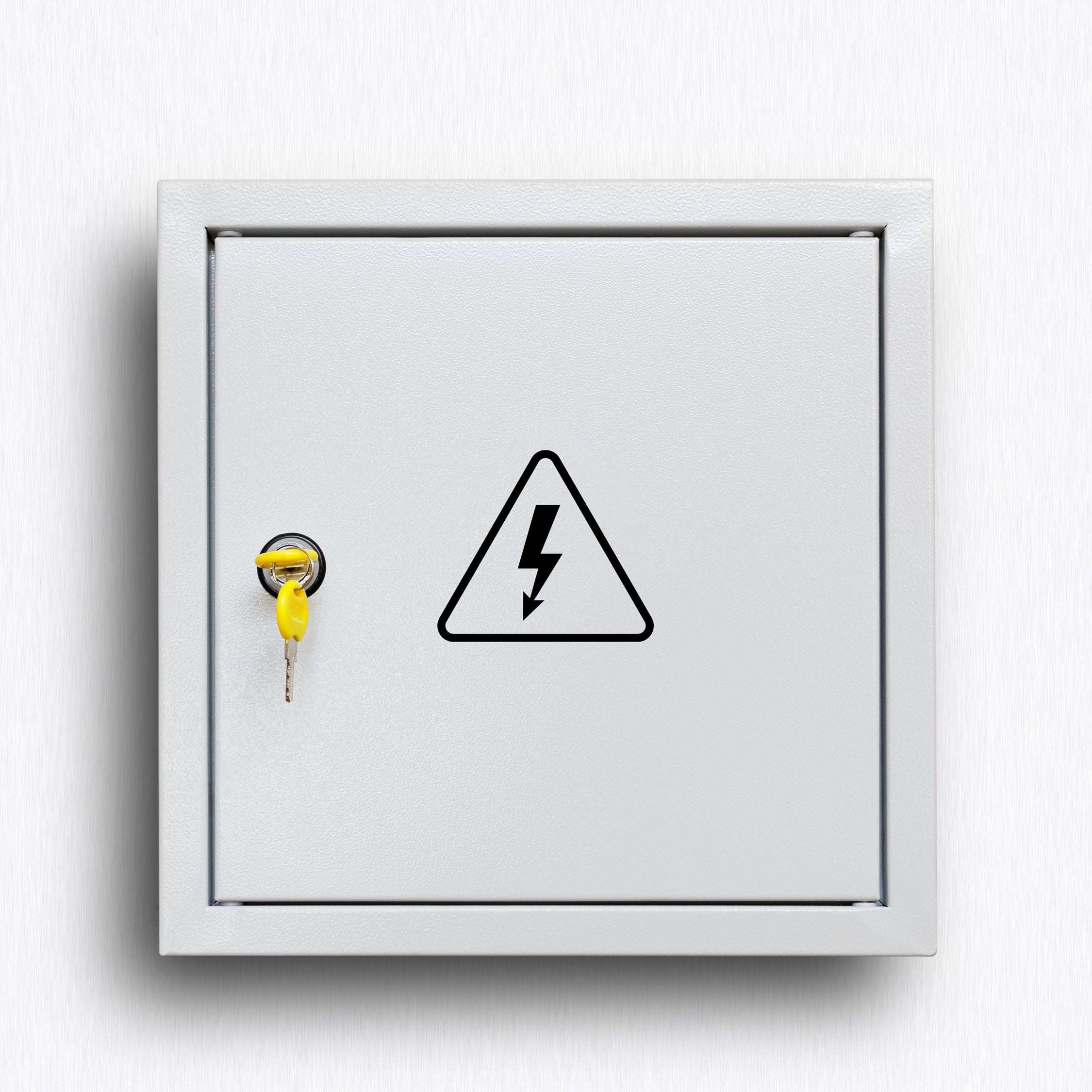 Electric Hazard Warning Sign Vinyl Decal – Triangle Bolt Symbol Sticker for Electrical Safety & Danger Zones