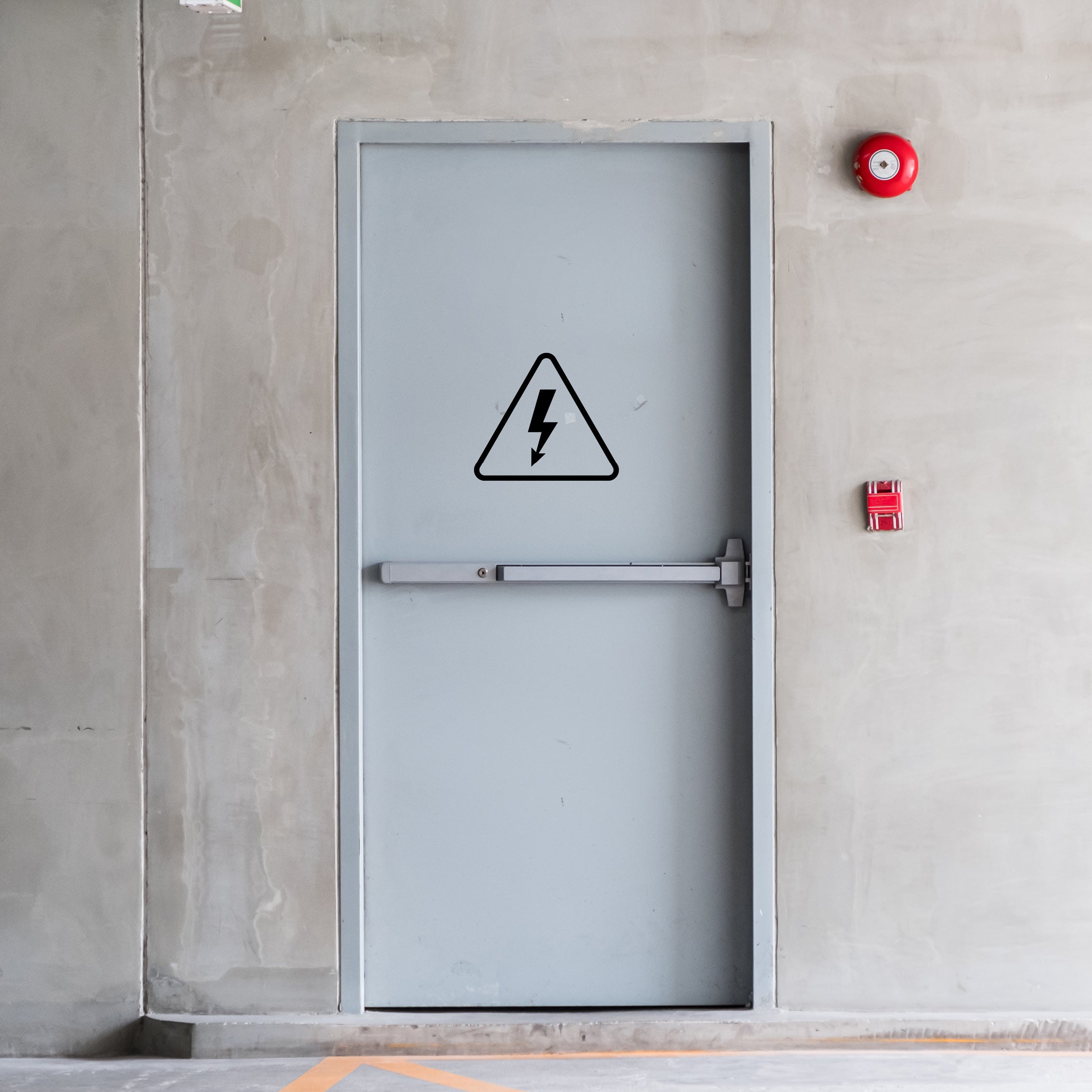 Electric Hazard Warning Sign Vinyl Decal – Triangle Bolt Symbol Sticker for Electrical Safety & Danger Zones