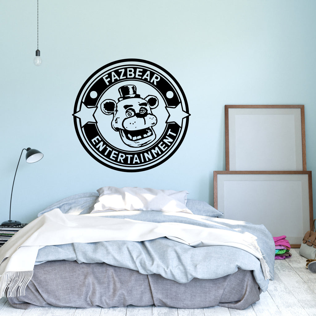 Five Nights at Freddy’s Fazbear Roundel Logo Vinyl Decal – Official FNAF Wall Sticker