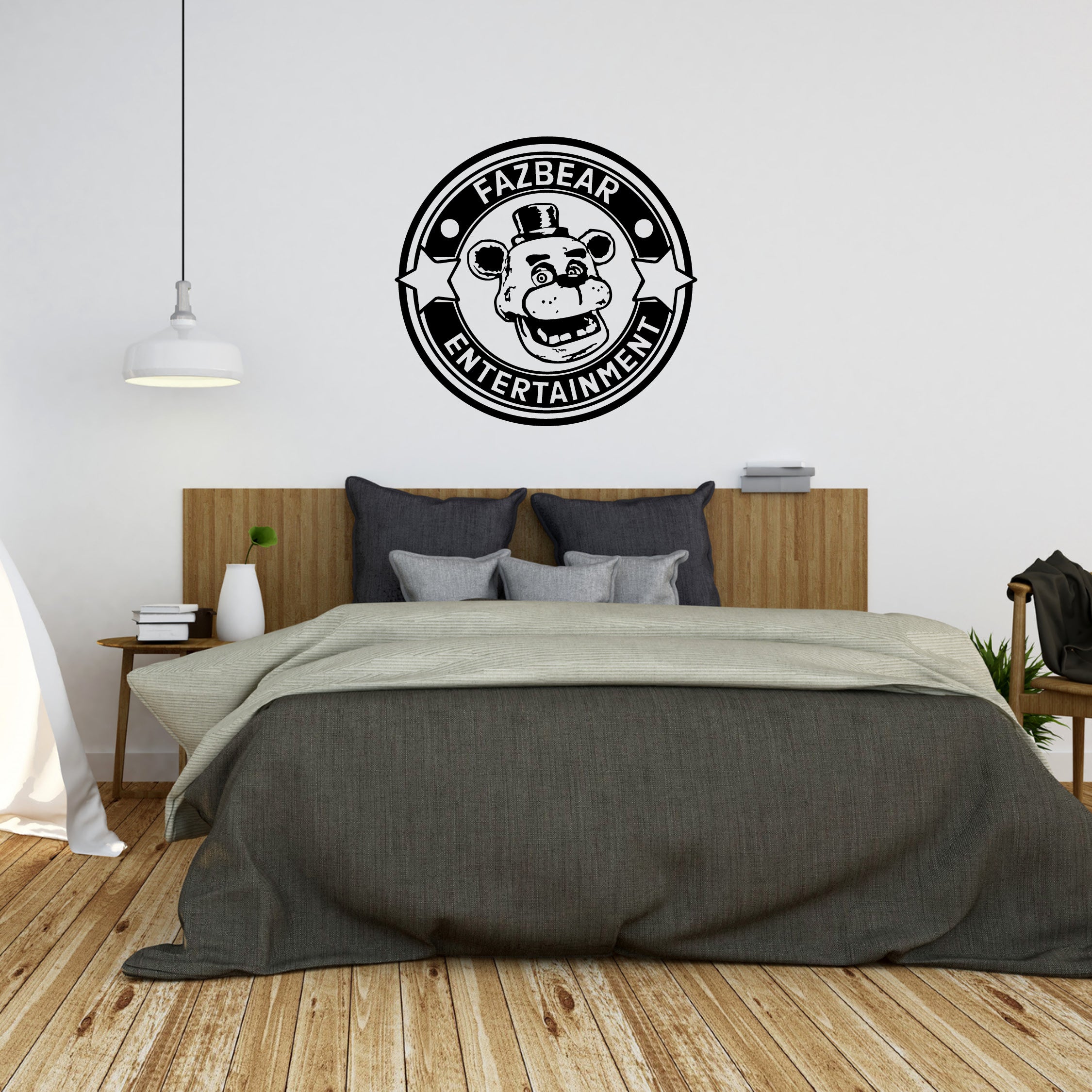 Five Nights at Freddy’s Fazbear Roundel Logo Vinyl Decal – Official FNAF Wall Sticker