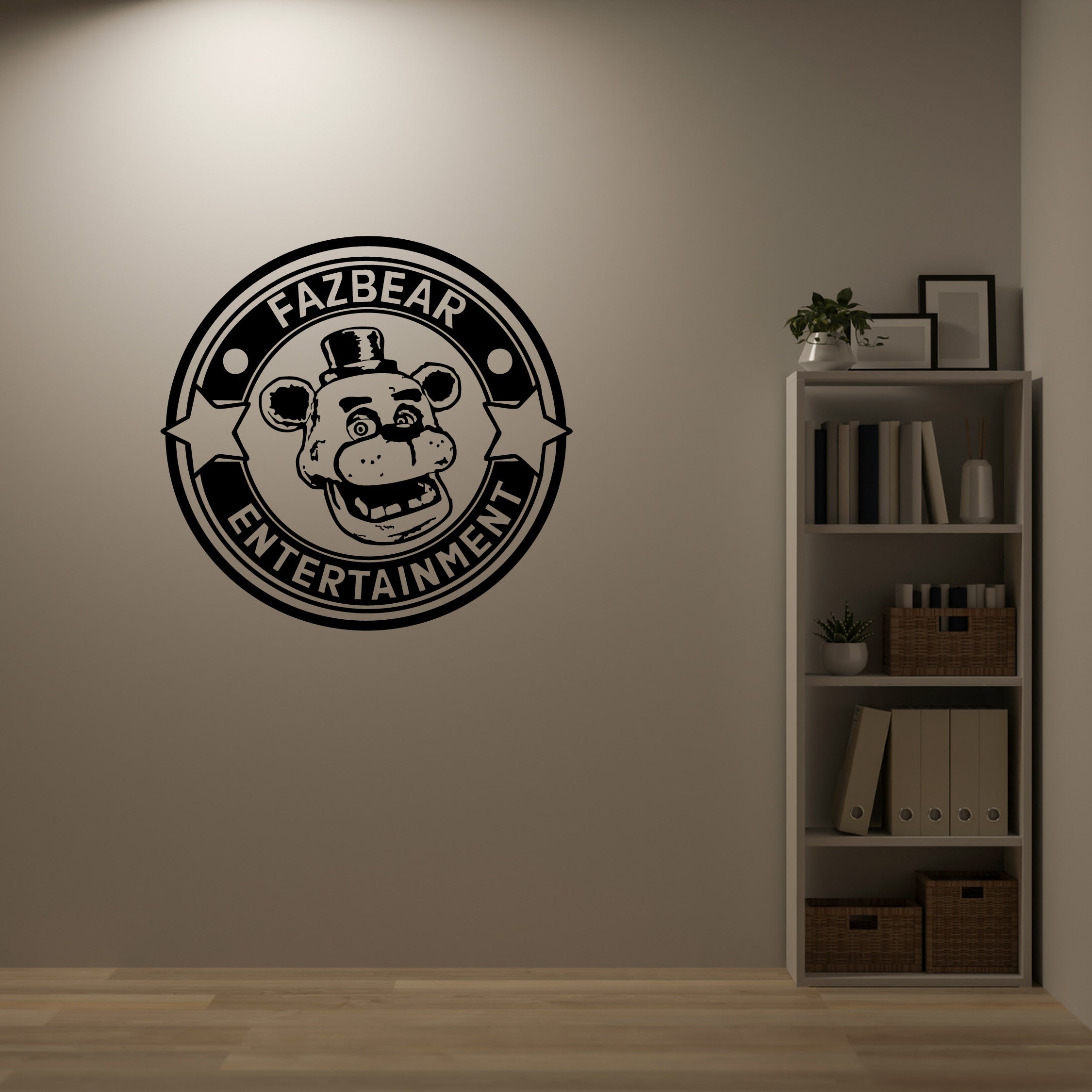 Five Nights at Freddy’s Fazbear Roundel Logo Vinyl Decal – Official FNAF Wall Sticker