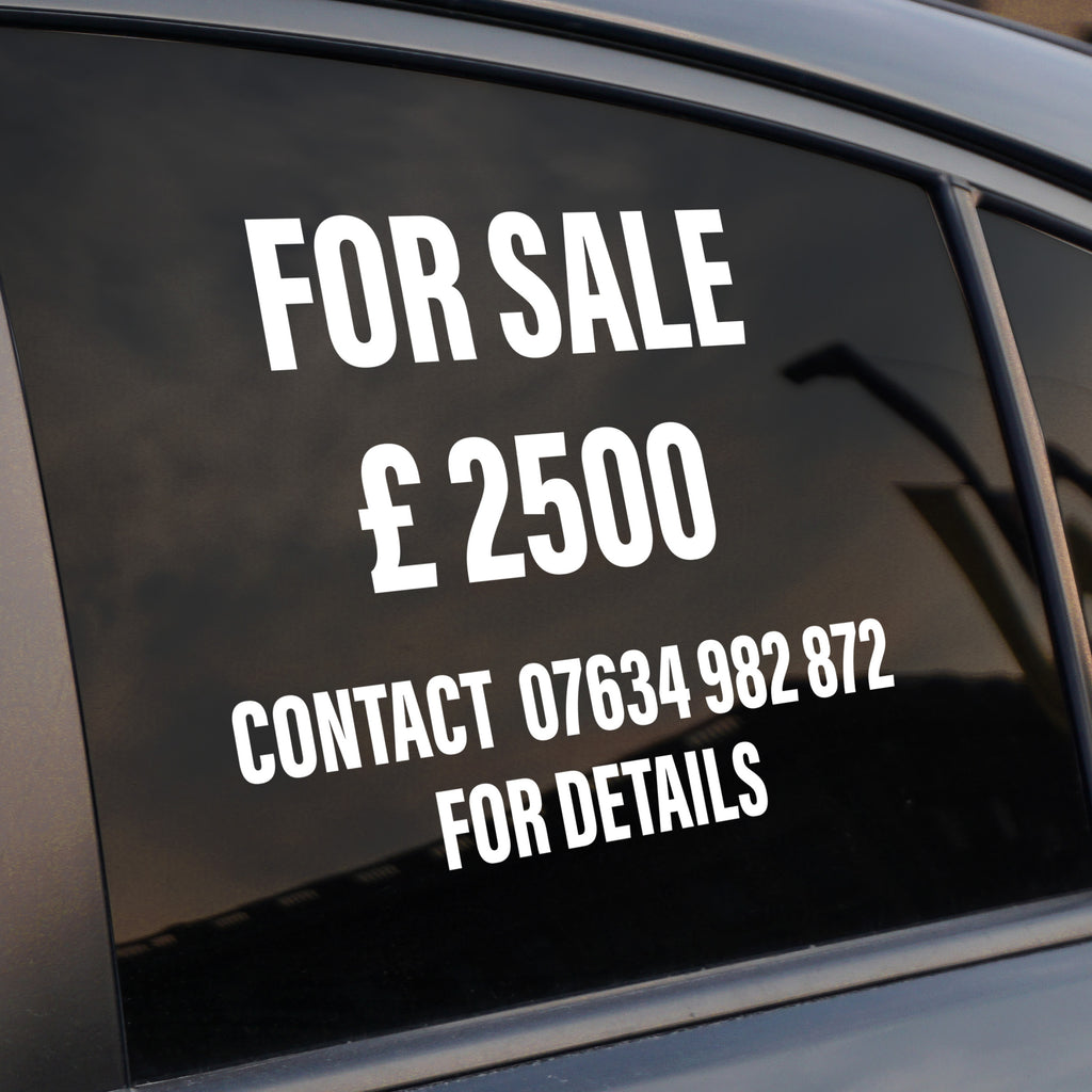 Personalised for sale decal sticker for vehicles