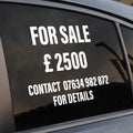 Personalised for sale decal sticker for vehicles