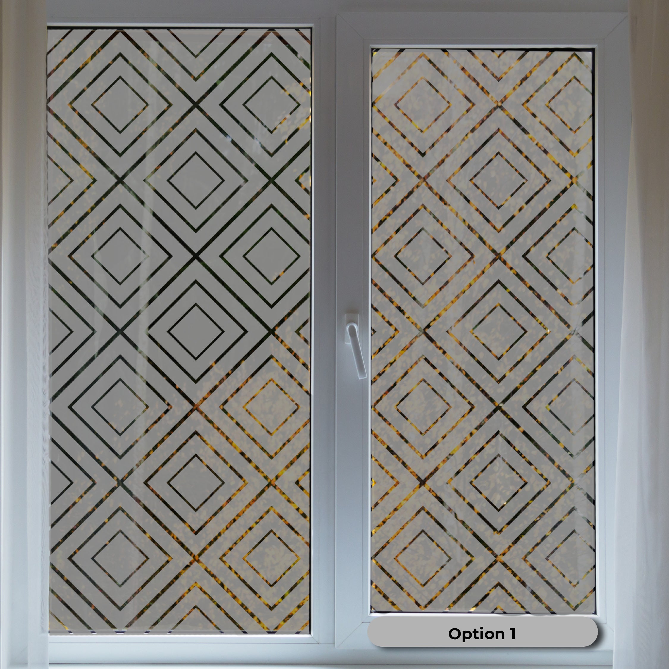 Frosted Vinyl Window Decal Set – 6 Pattern Options, Decorative Privacy Film for Windows & Glass Surfaces