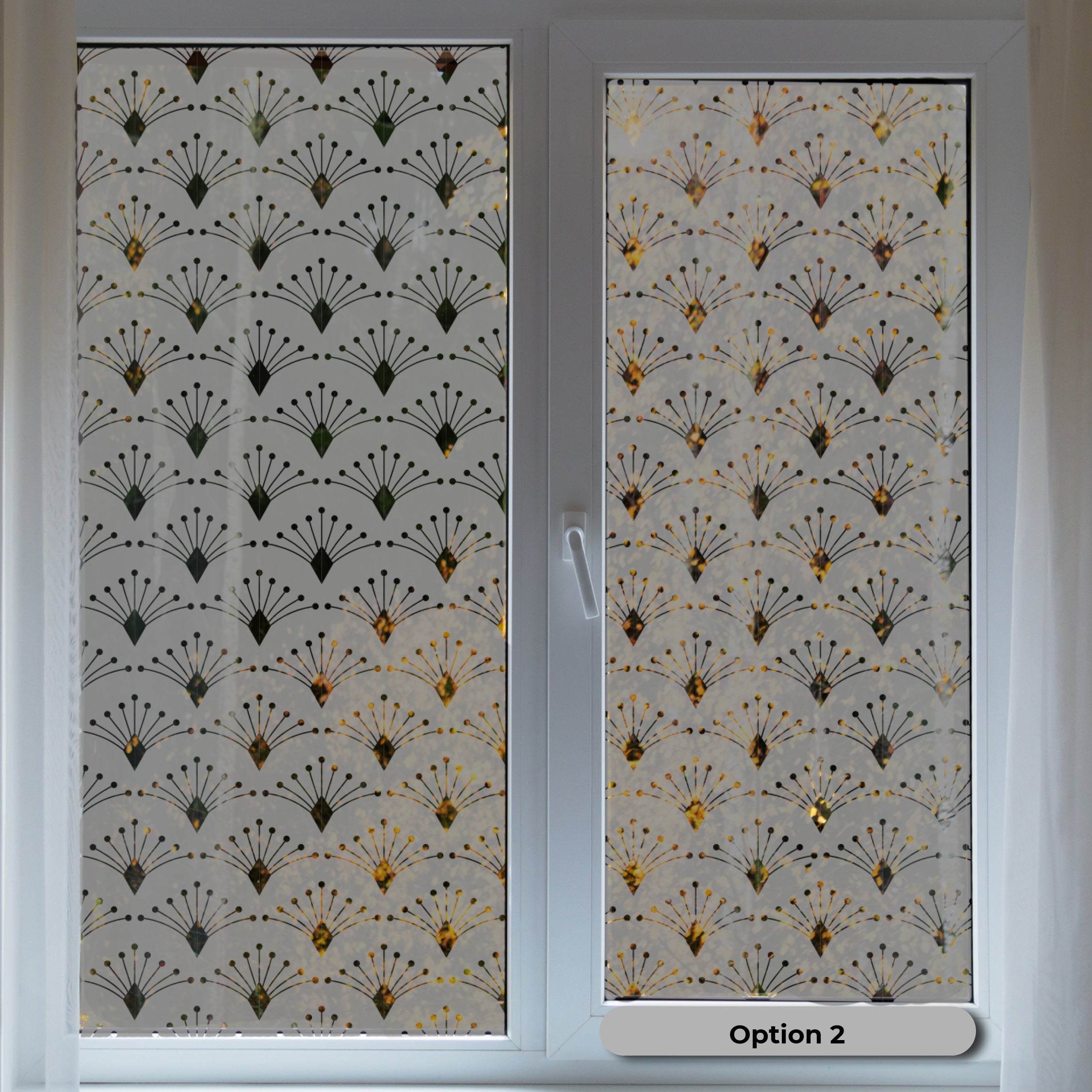 Frosted Vinyl Window Decal Set – 6 Pattern Options, Decorative Privacy Film for Windows & Glass Surfaces