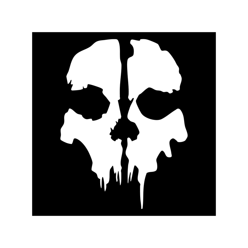 Call of Duty Ghost Mask Vinyl Decal – Official CoD Skull Design Sticker