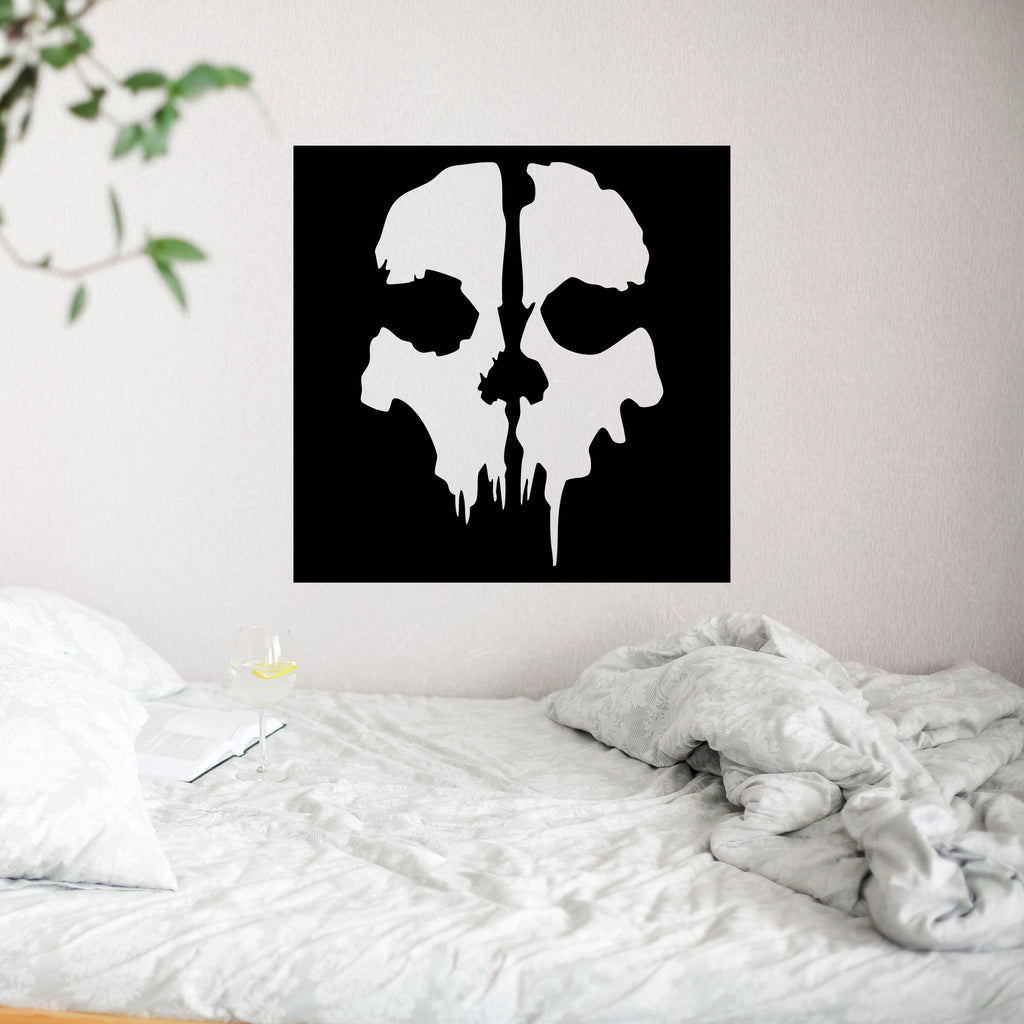 Call of Duty Ghost Mask Vinyl Decal – Official CoD Skull Design Sticker