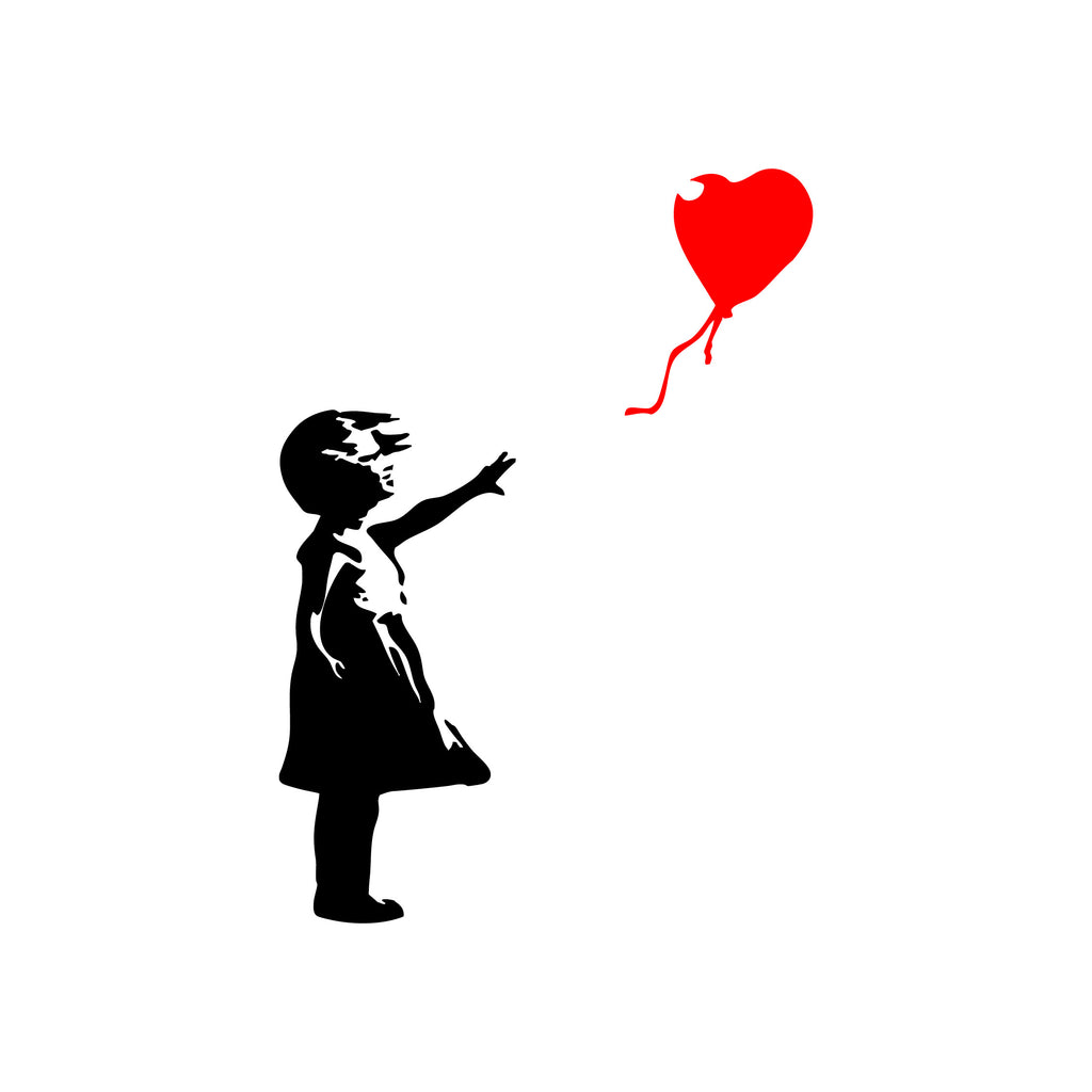 Girl With Balloon Wall Decal – Banksy Inspired Street Art Vinyl Sticker for Home & Office