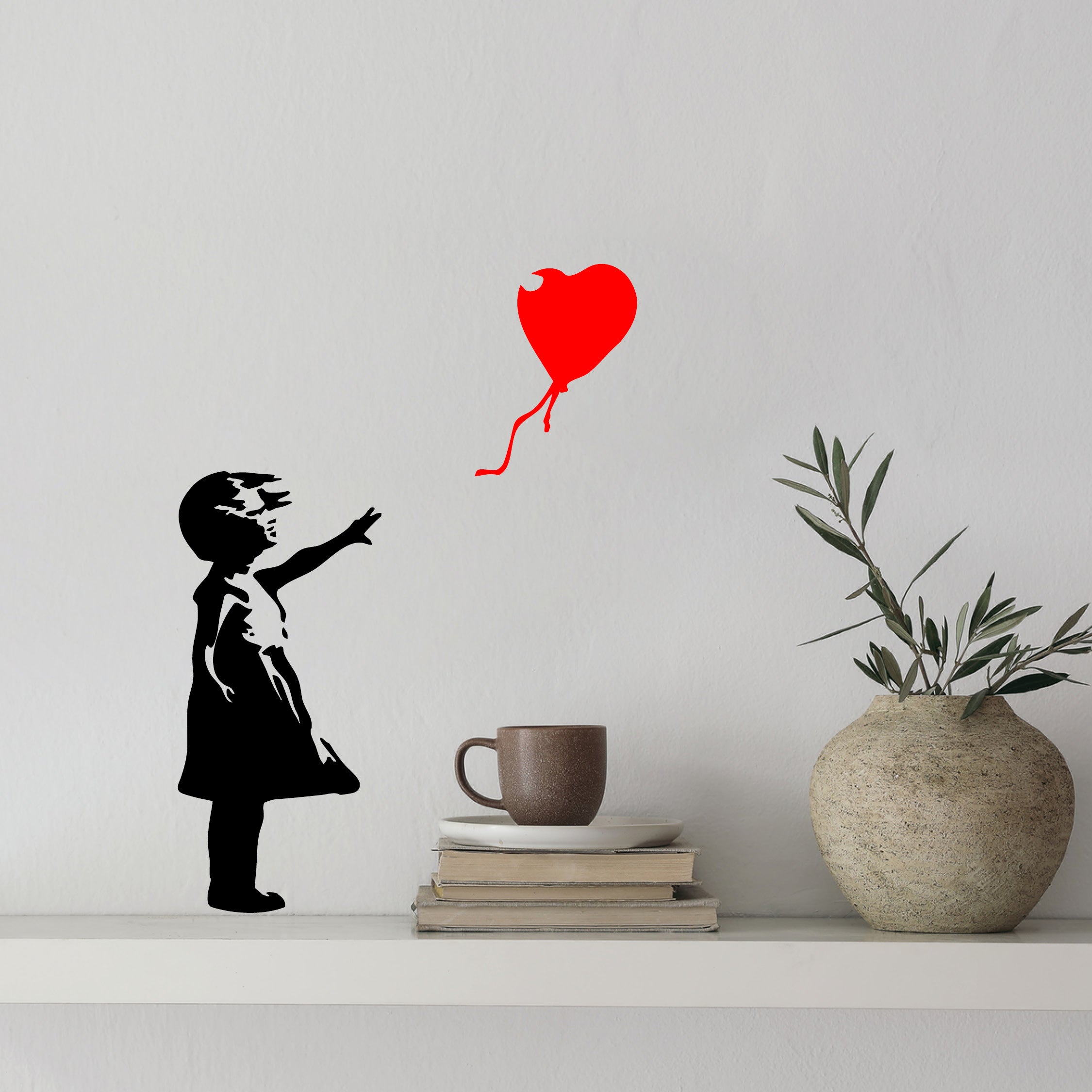 Girl With Balloon Wall Decal – Banksy Inspired Street Art Vinyl Sticker for Home & Office