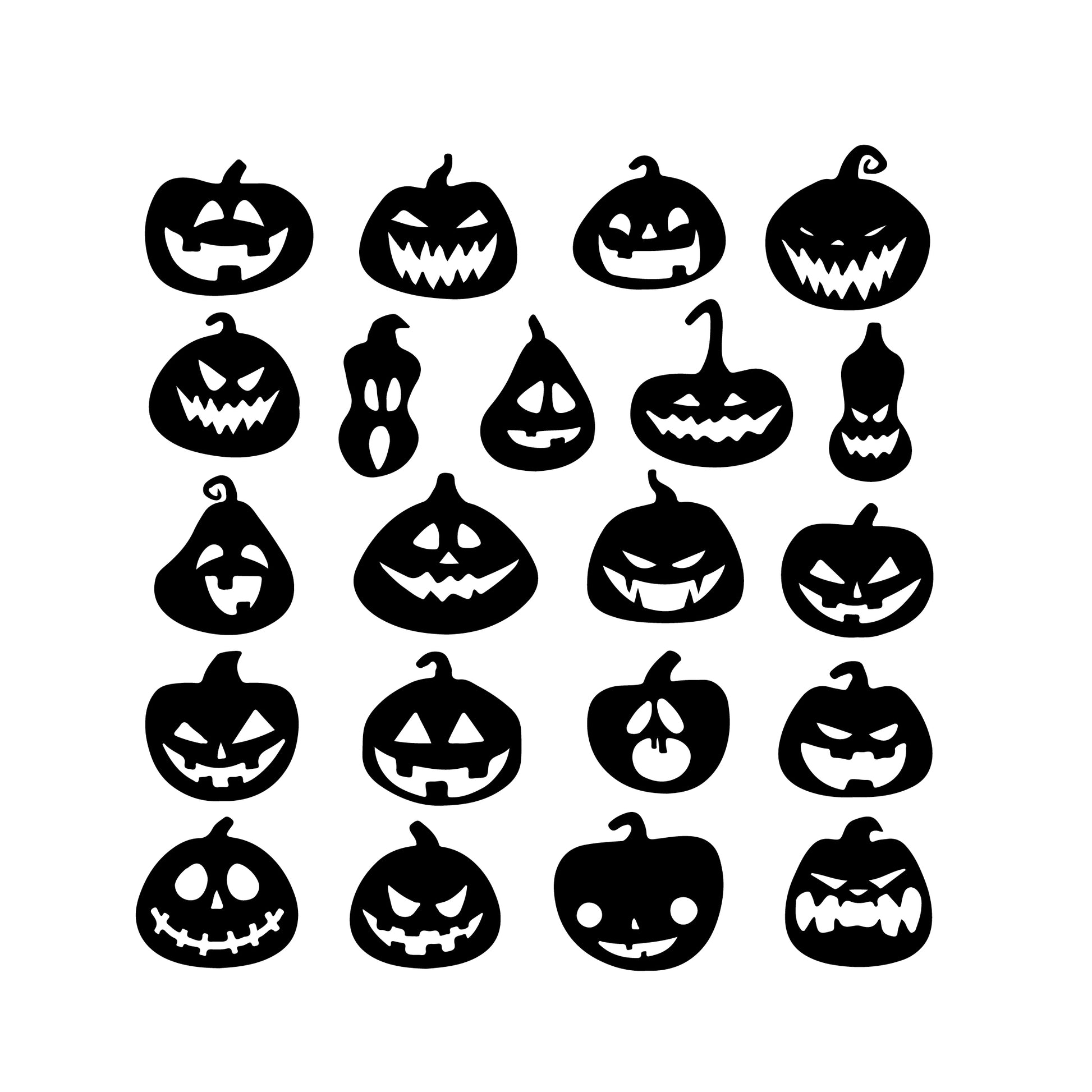 Halloween pumpkin head sticker decal pack