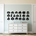 Halloween pumpkin head sticker decal pack