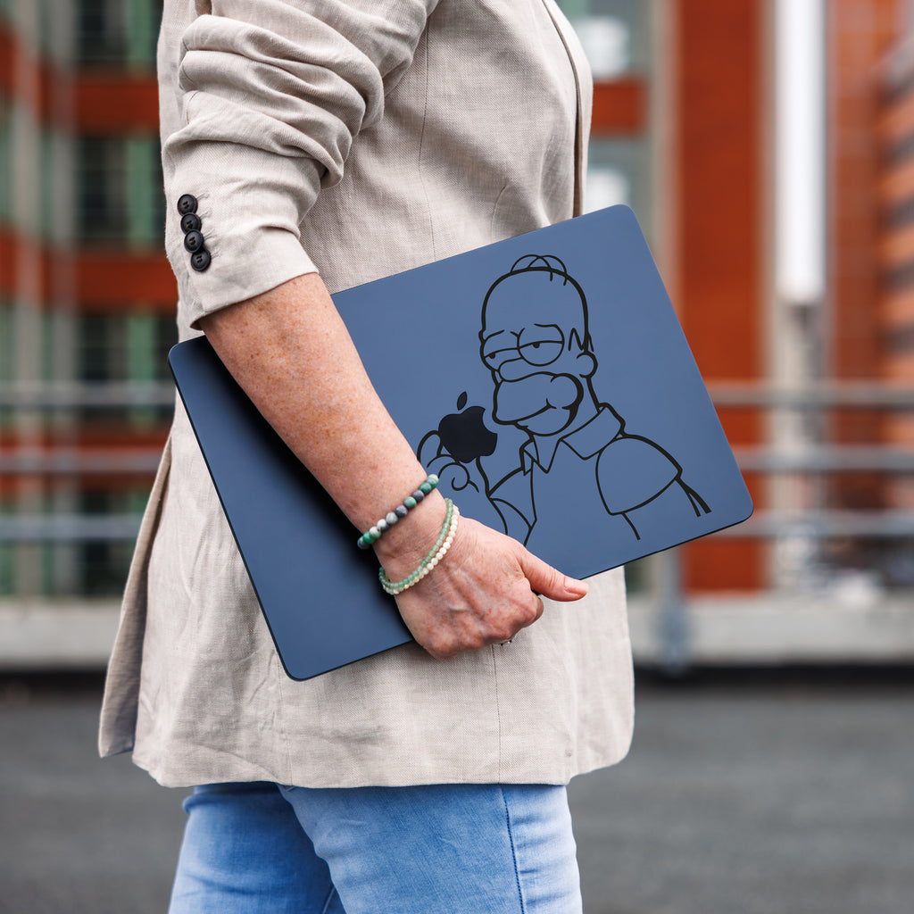 Homer Simpson Eating Apple Logo Decal Sticker – Funny Vinyl for MacBook, iPad & Laptops