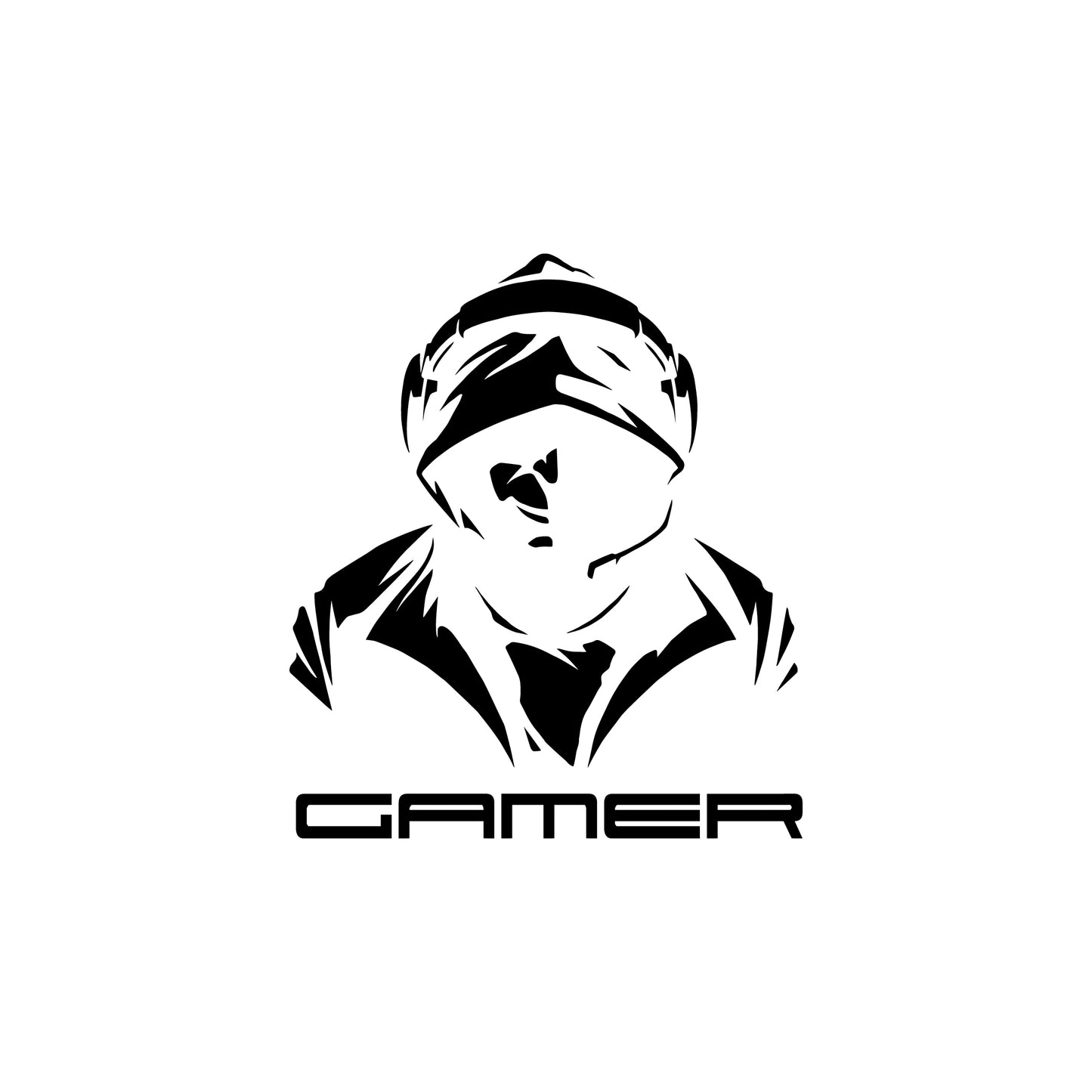 Hooded gamer - Wall decal sticker