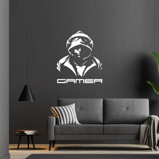 Hooded gamer - Wall decal sticker