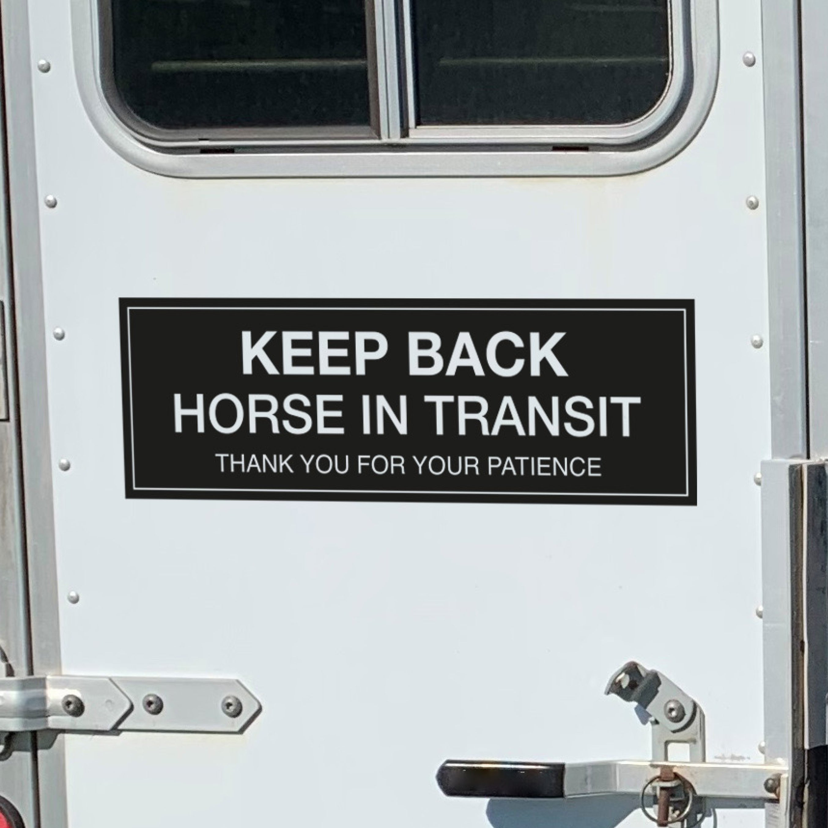 Keep back horse in transit vinyl decal