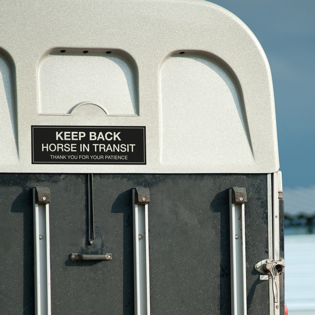 Keep back horse in transit vinyl decal