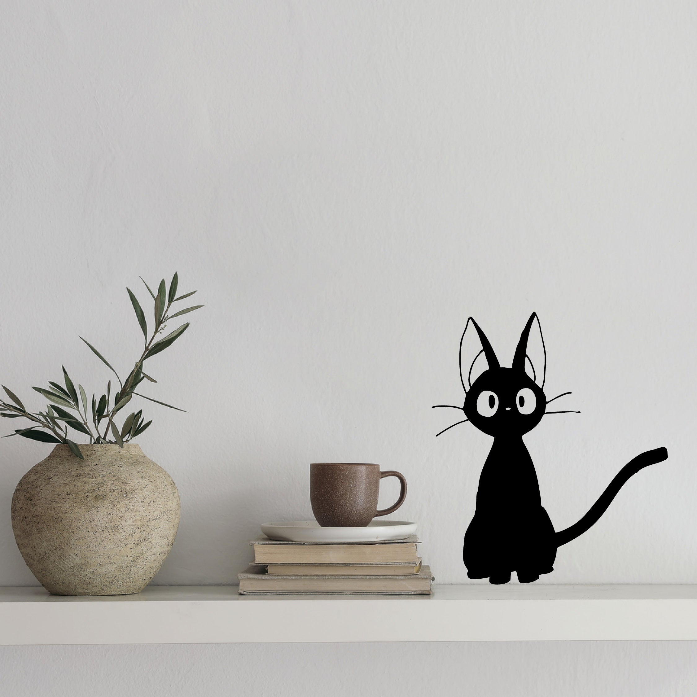 Jiji Cat Vinyl Decal – Kiki’s Delivery Service Anime Sticker for Laptops, Windows & Walls