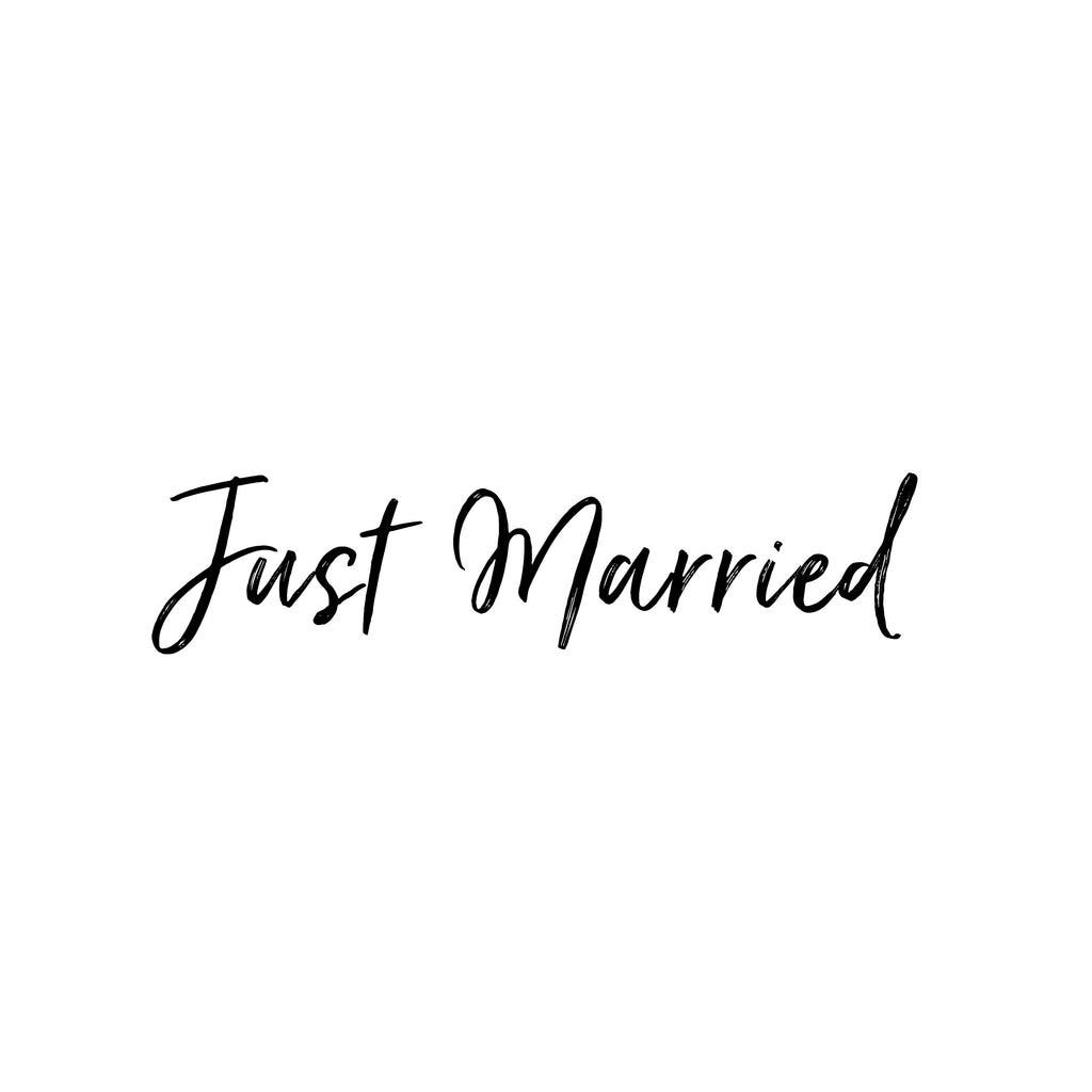 Just Married Vinyl Decal – Wedding Car Sticker for Rear Windows, Mirrors & Sign Decor