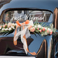 Just Married Vinyl Decal – Wedding Car Sticker for Rear Windows, Mirrors & Sign Decor