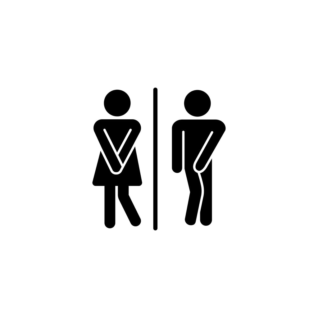 Men’s & Women’s Bathroom Door Decals – Restroom Sign Stickers for Office, Restaurant, Business Use
