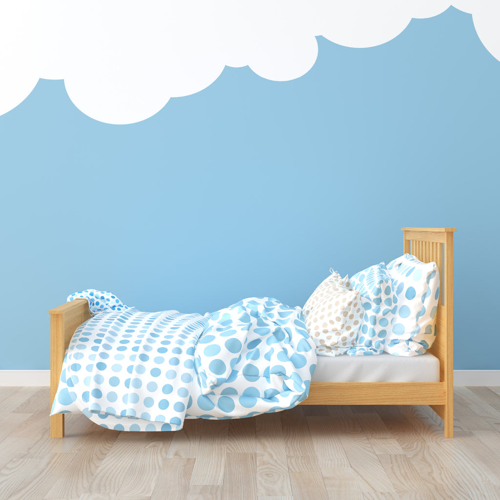 Extra Large Cloud Vinyl Wall Decal – Room Divider Sticker for Nurseries, Kids’ Bedrooms & Playrooms