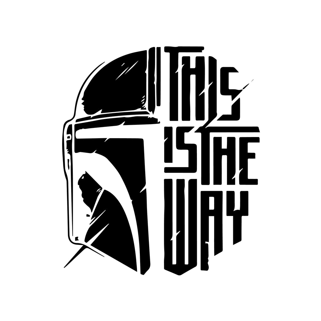 Mandalorian Star Wars Wall Decal – Kids Bedroom Vinyl Sticker, Removable Star Wars Wall Art