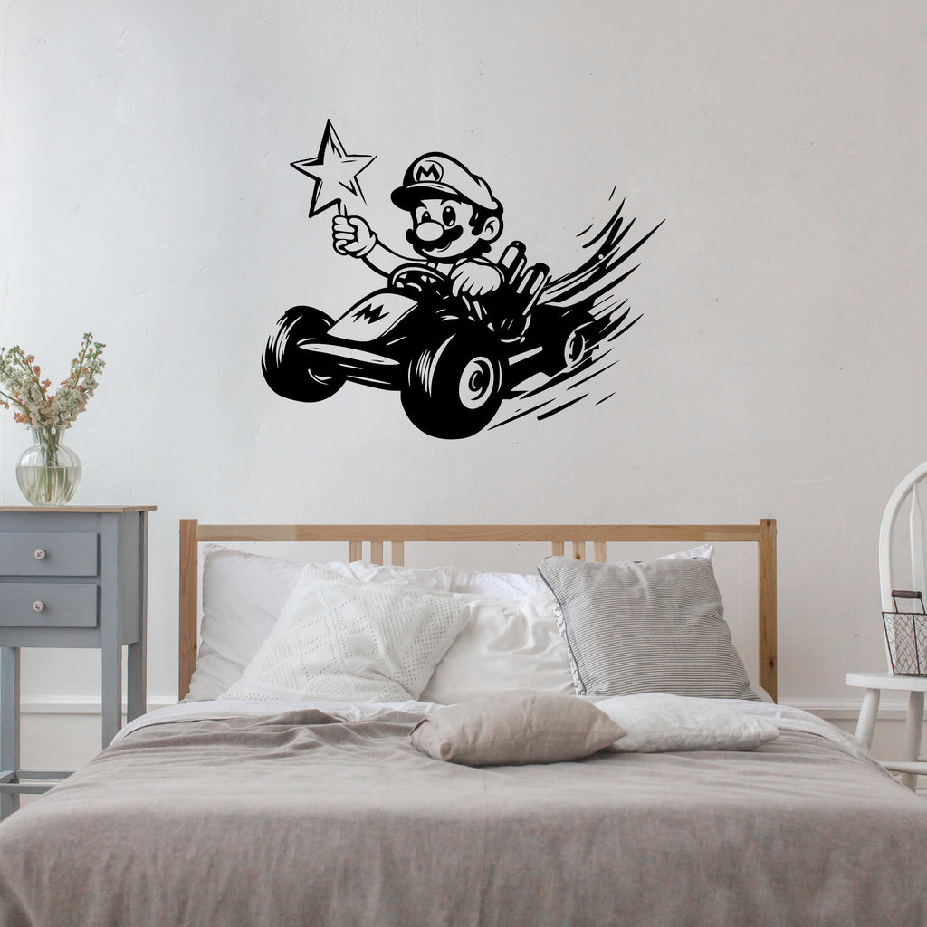 Super Mario Kart – Mario Holding Star Vinyl Decal | Official Nintendo Sticker