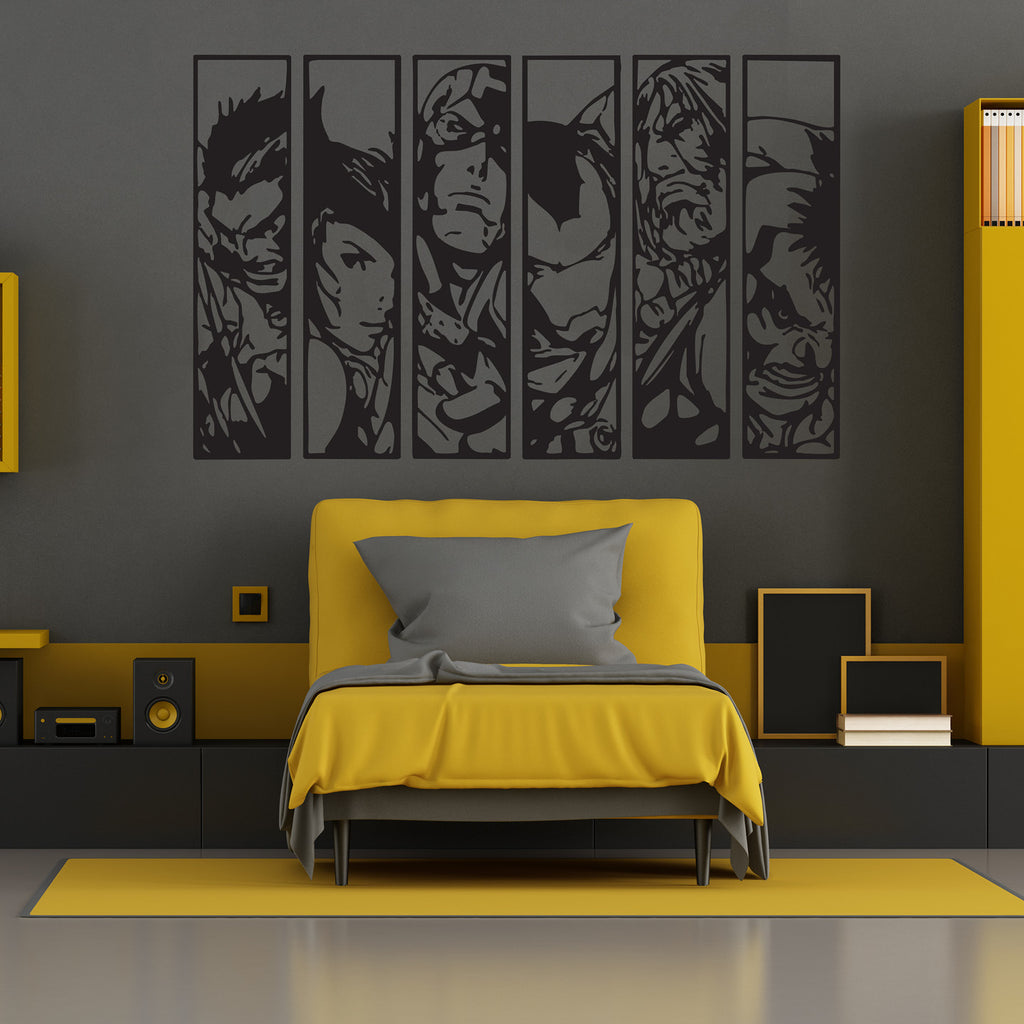 Marvel Superhero Comic Strip Wall Decal – 6-Panel Vinyl Wall Sticker, Kids Room & Playroom Decor