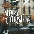 Merry Christmas Vinyl Decal – Ornate Script Holiday Wall Sticker, Festive Home & Window Decoration