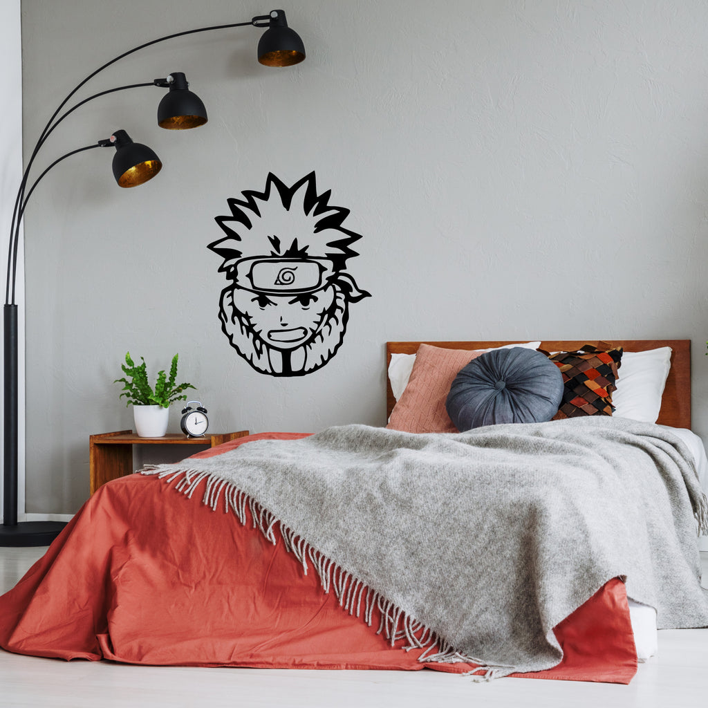 Naruto Face Vinyl Wall Decal – Large Anime Wall Sticker | Official Naruto Shippuden Artwork