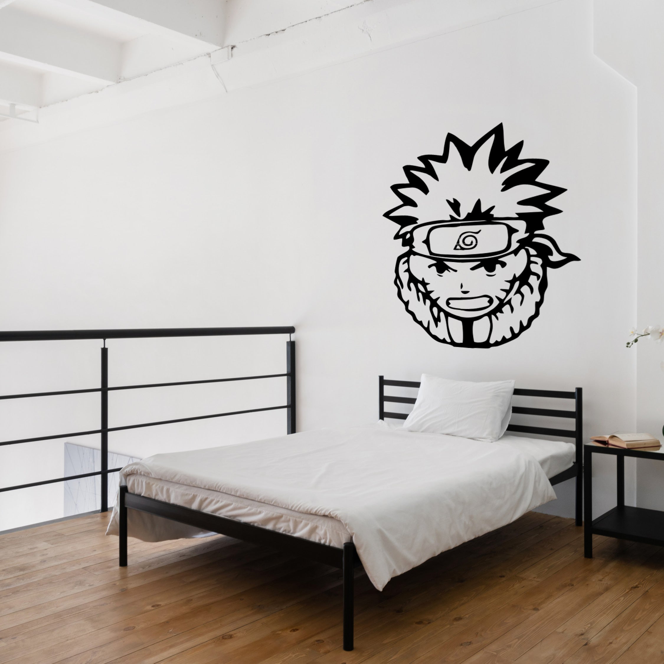 Naruto Face Vinyl Wall Decal – Large Anime Wall Sticker | Official Naruto Shippuden Artwork