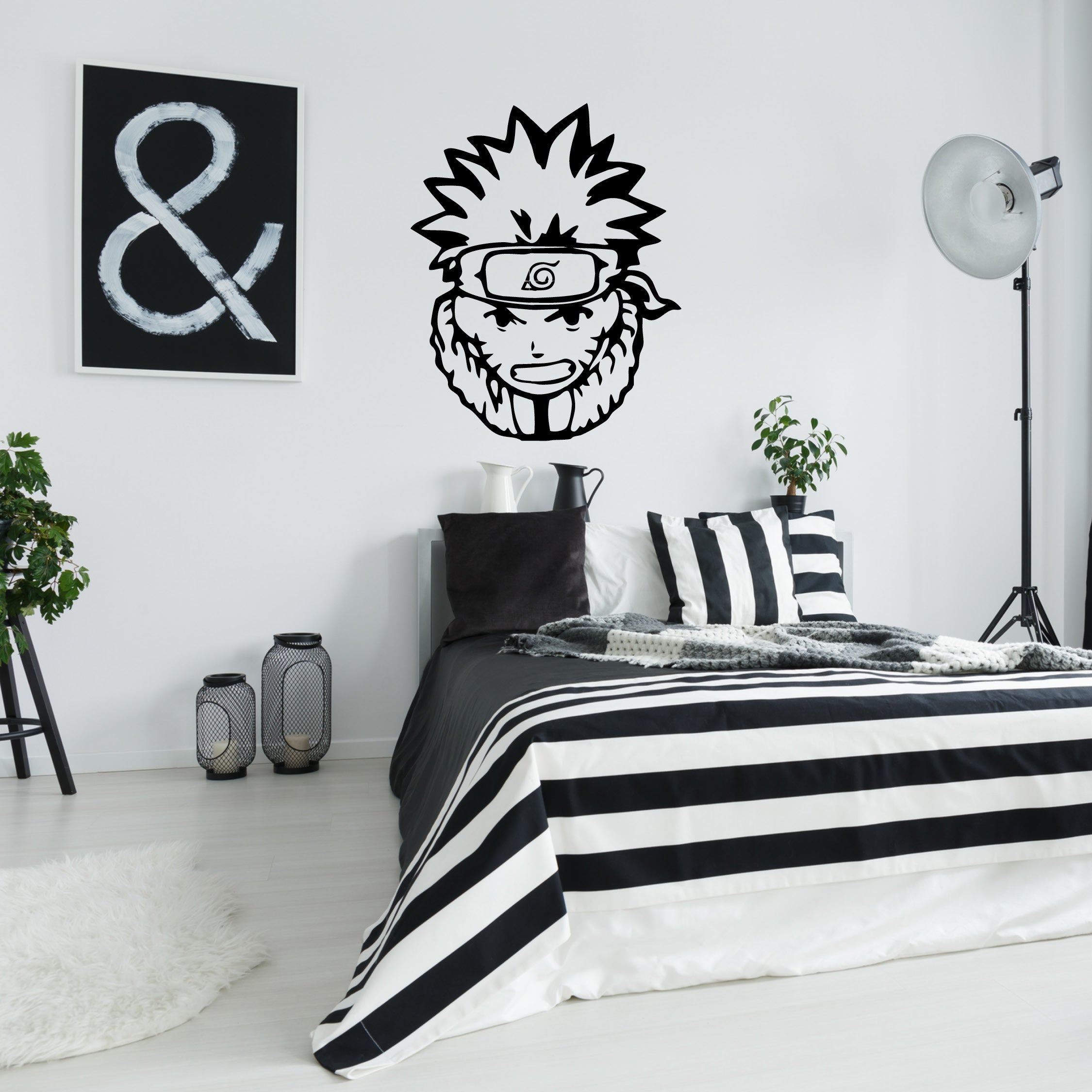 Naruto Face Vinyl Wall Decal – Large Anime Wall Sticker | Official Naruto Shippuden Artwork