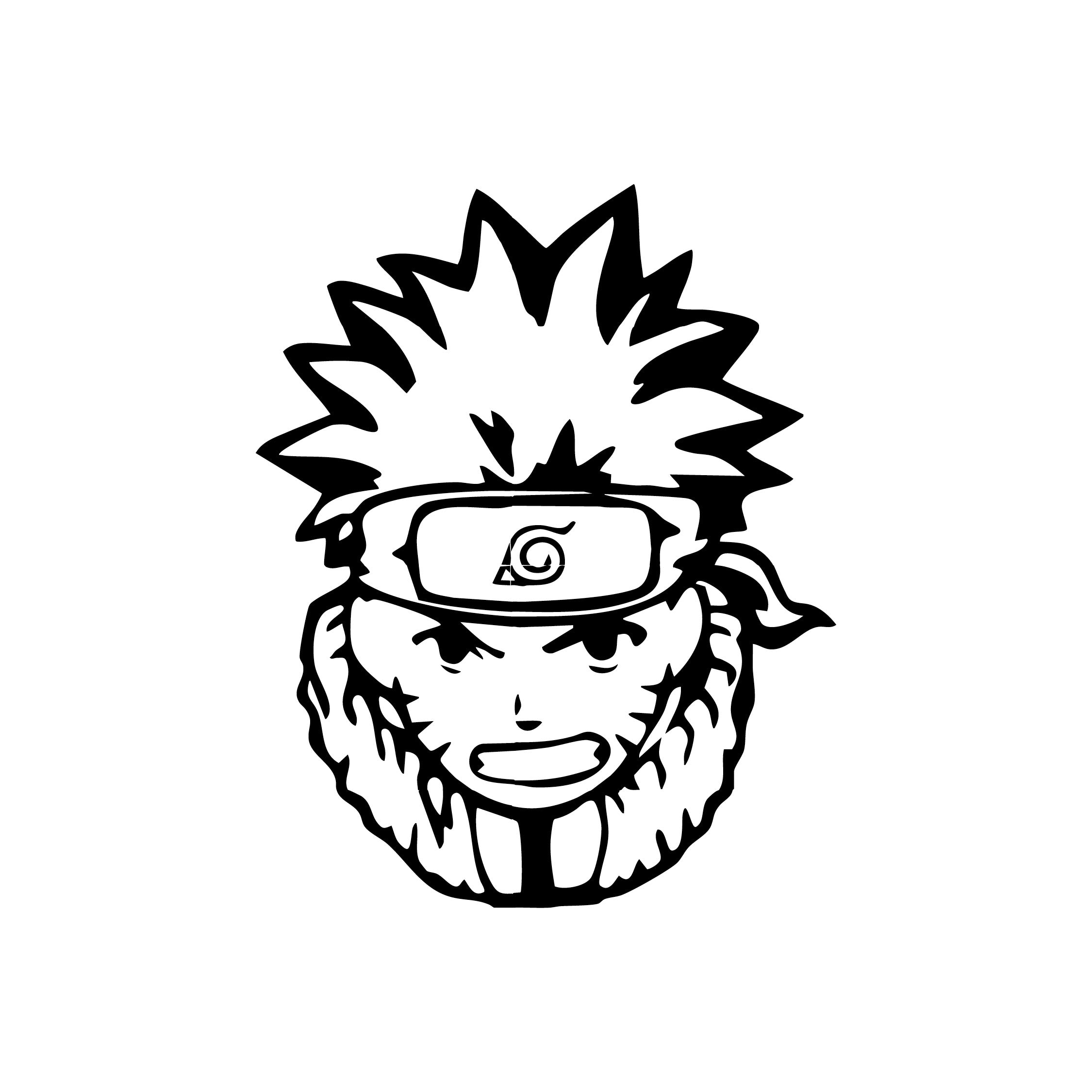Naruto Face Vinyl Wall Decal – Large Anime Wall Sticker | Official Naruto Shippuden Artwork