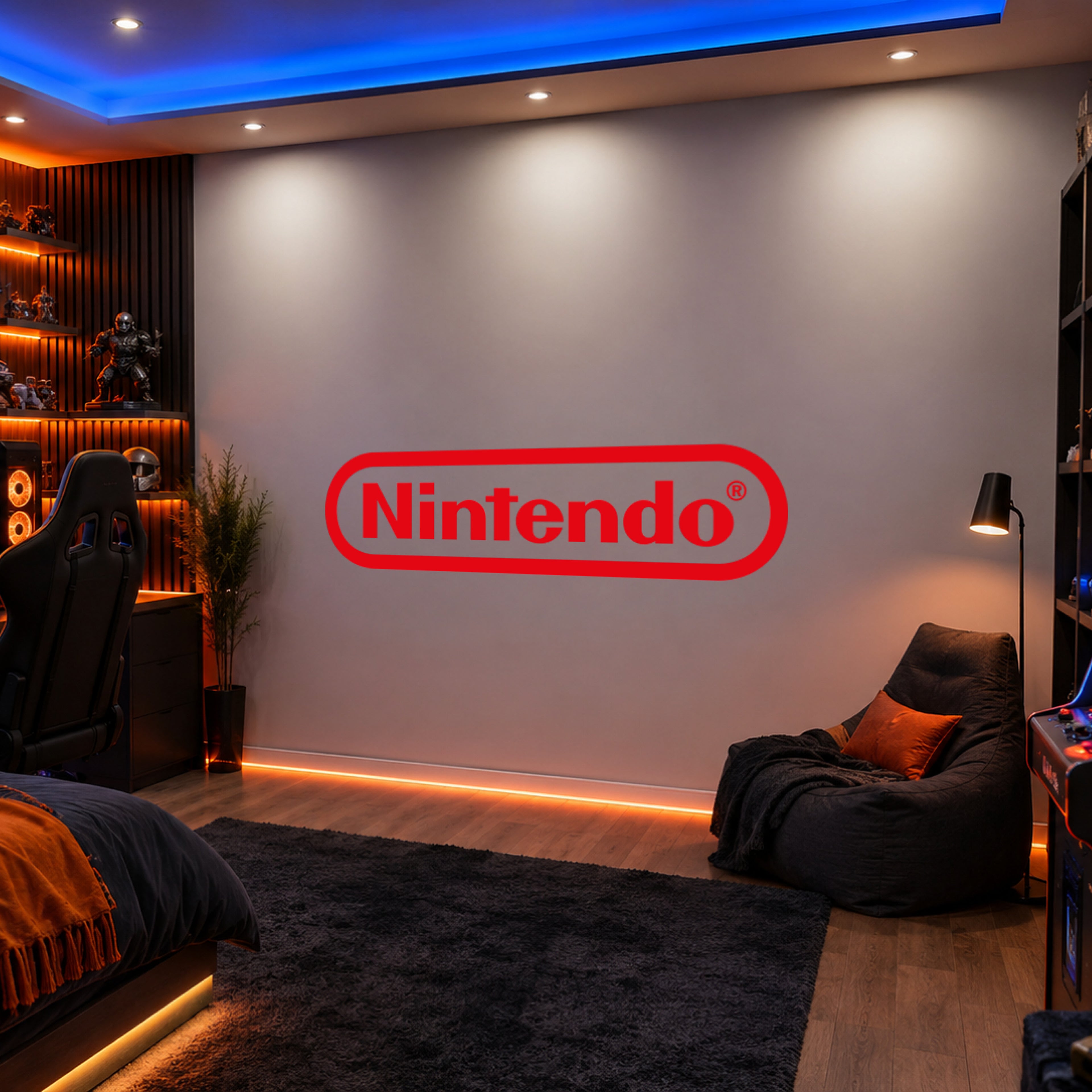 Nintendo Logo Vinyl Wall Decal – Officially Authorised Gaming Room Wall Sticker