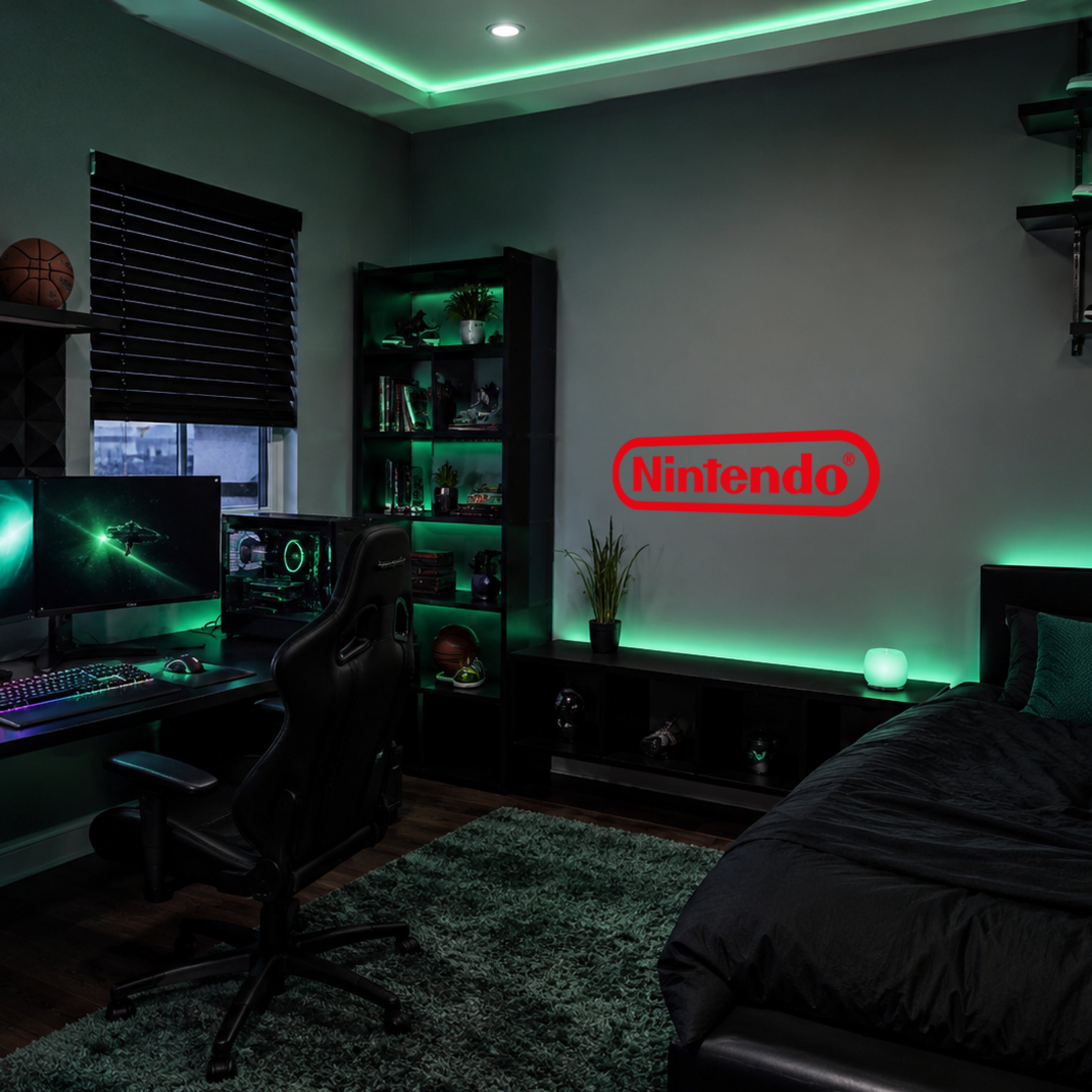 Nintendo Logo Vinyl Wall Decal – Officially Authorised Gaming Room Wall Sticker