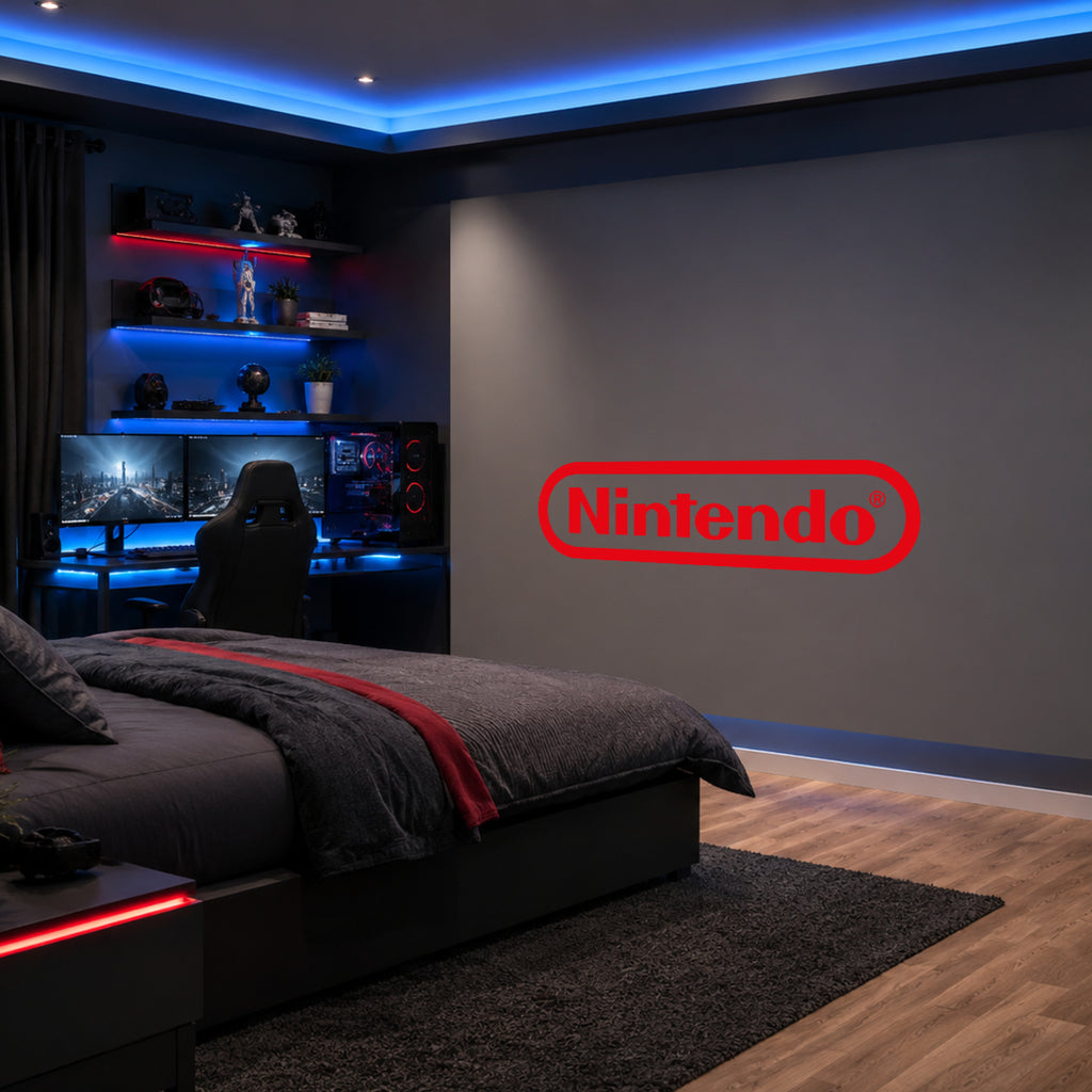 Nintendo Logo Vinyl Wall Decal – Officially Authorised Gaming Room Wall Sticker