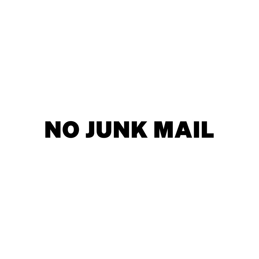 No Junk Mail Decal