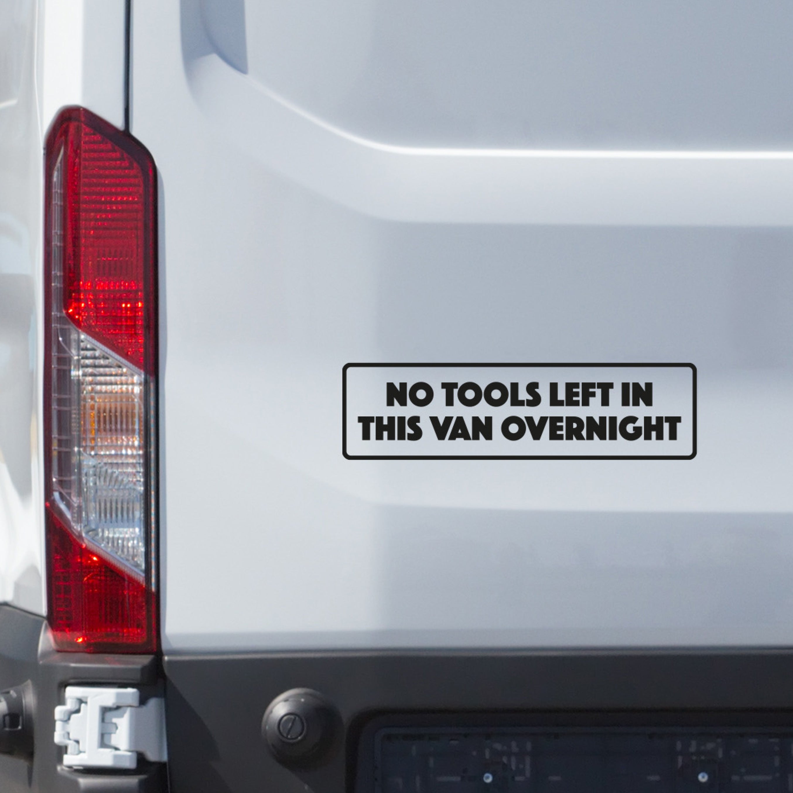 No tools left in van overnight decal sticker
No tools left in van overnight decal sticker