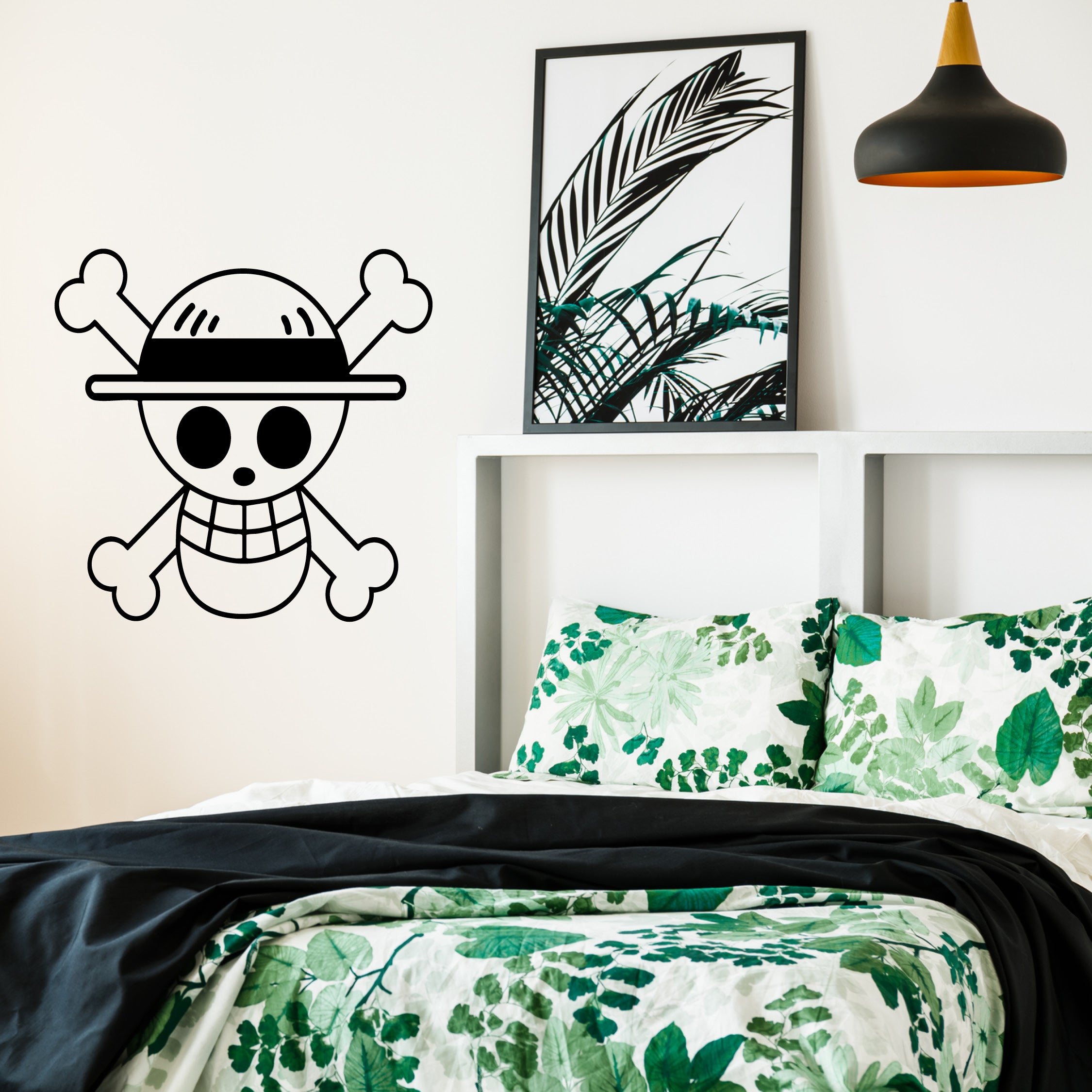 One Piece Skull and Crossbones Vinyl Decal – Official Pirate Emblem Wall Sticker