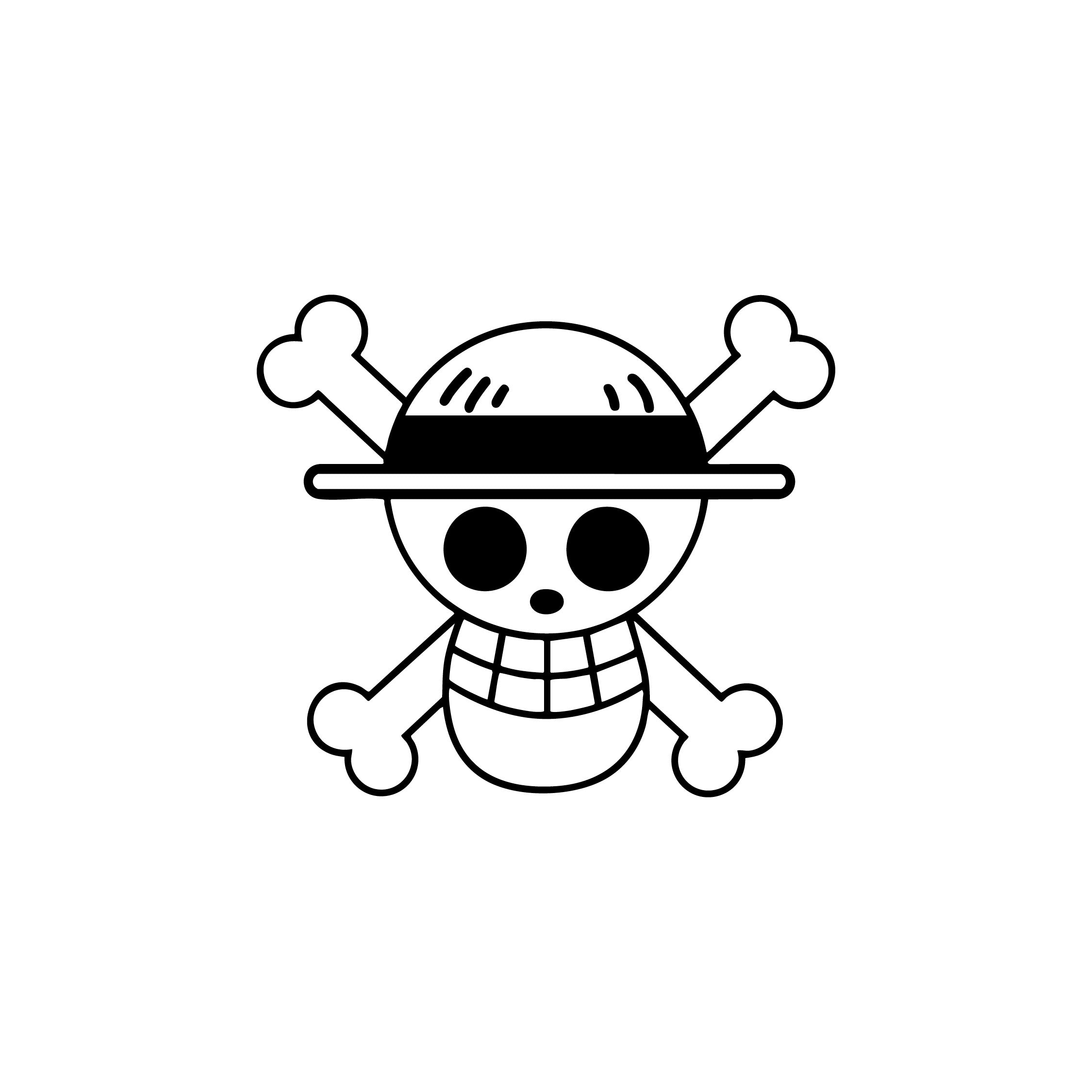 One Piece Skull and Crossbones Vinyl Decal – Official Pirate Emblem Wall Sticker